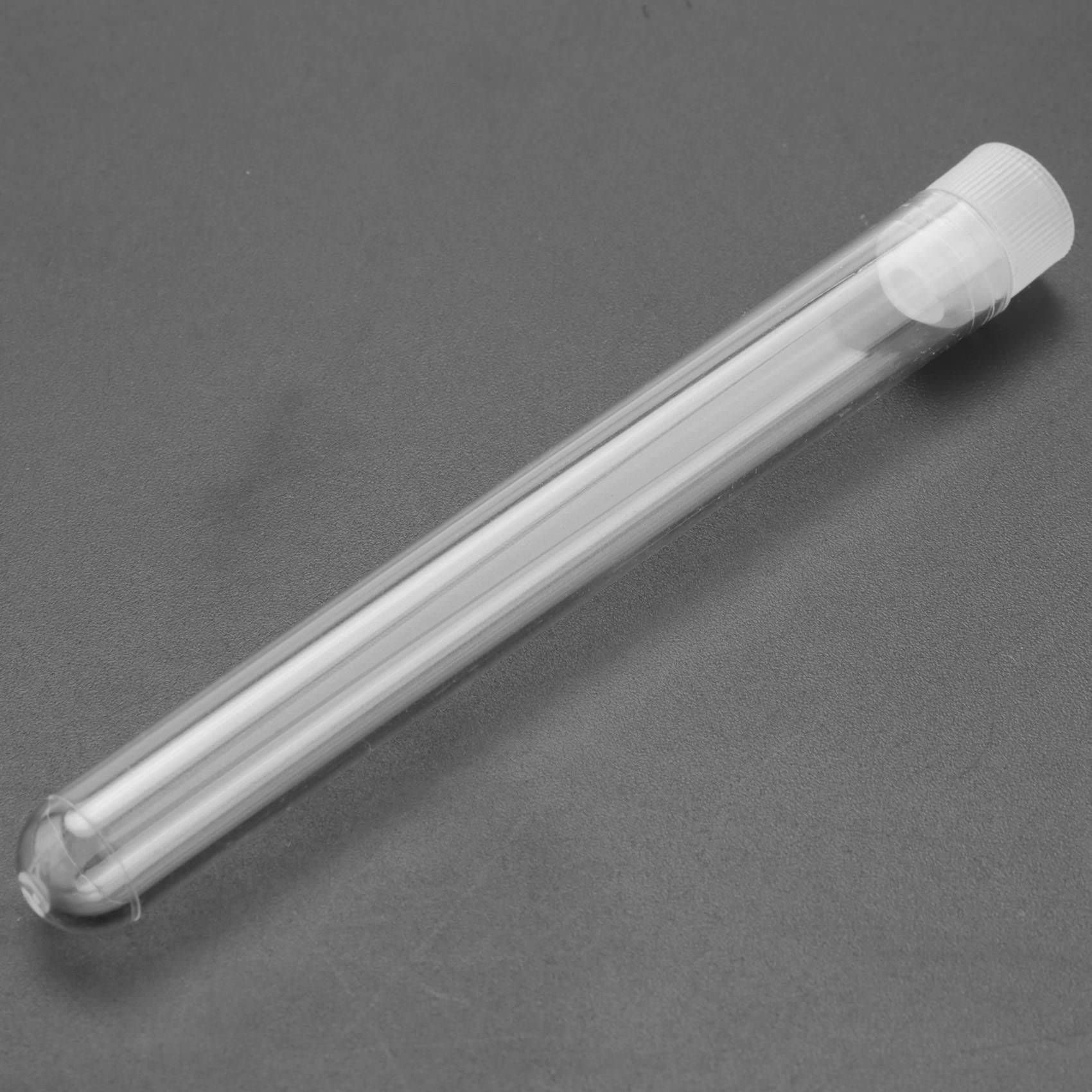 Fiale di Provette nel Plastica Trasparente da Laboratorio Trasparenti da 1000 Pezzi 12X1000Mm con Tappi Un Pressione Forniture per Laboratorio Scolastico