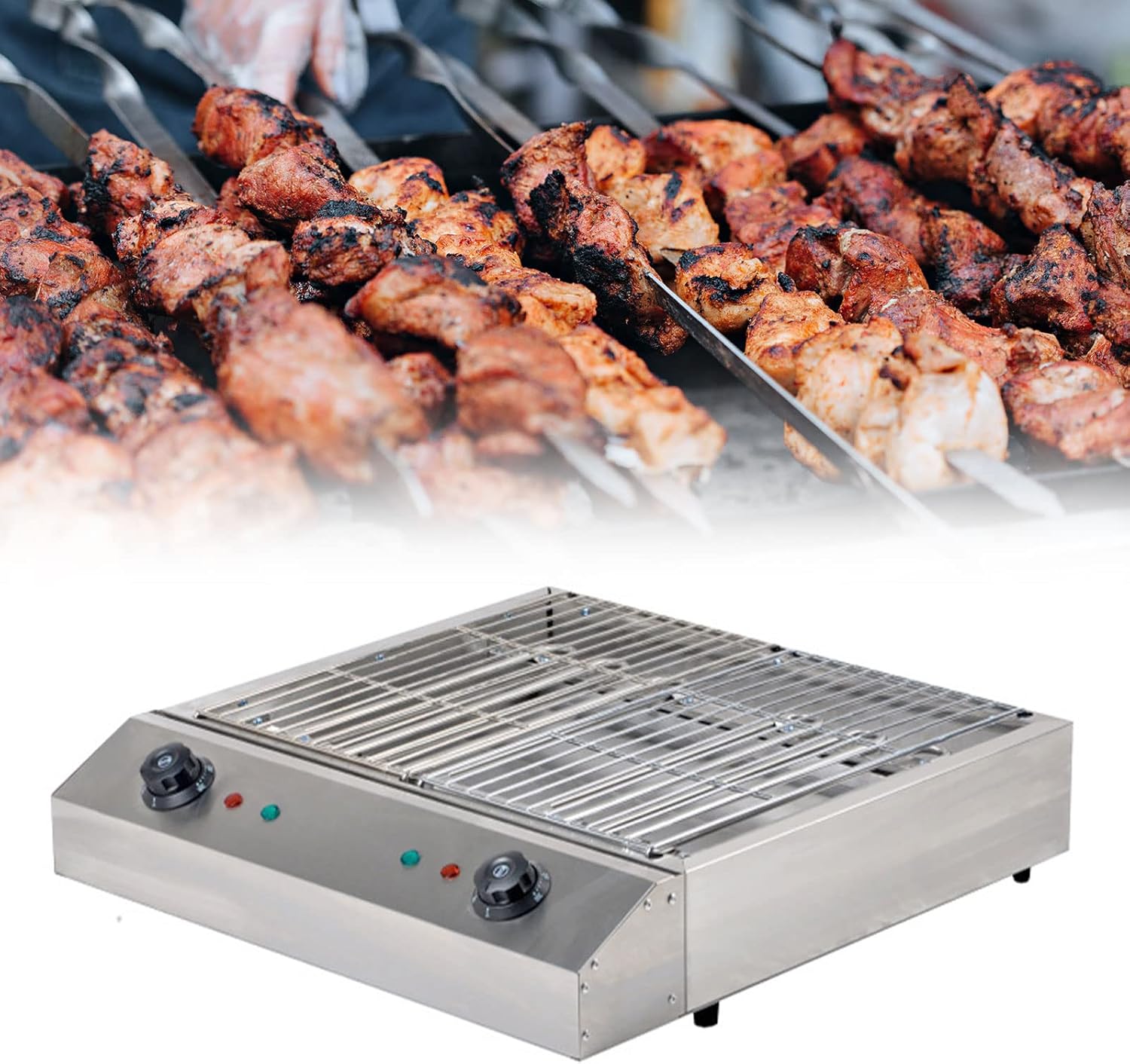 Electric Table Top Griddle, Electric Smokeless Portable BBQ Barbecue