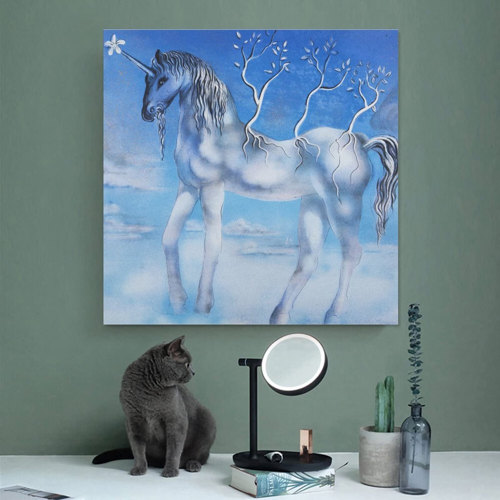 サルバドール・ダリ 「ユニコーンLe Cheval Allegre」リトグラフ サルバドール ダリ「ハッピー ユニコーン」額縁4色選択可能 作品証明書