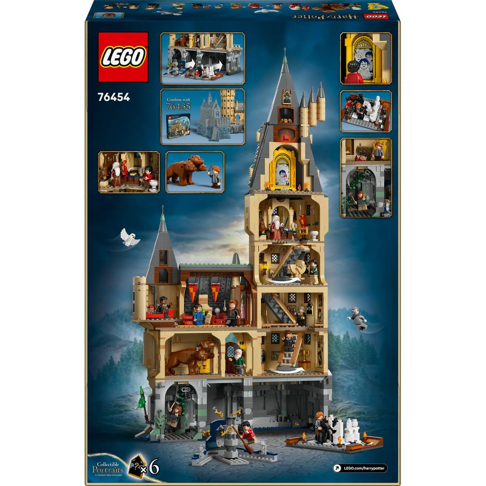 LEGO Harry Potter Zamek Hogwart: Główna wieża 76454 | Kolekcja modułowa, model zamku z figurkami, prezent dla fana Harry’ego Pottera 10+, zestaw klocków dla dzieci, 2135 elementów
