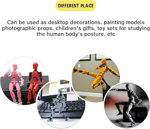 Miniatura 8 de Ailevant Figura de acción Titan 13, figura de acción T13 impresa en 3D con múltiples articulaciones, movible, Lucky 13 articulado robot simulado,