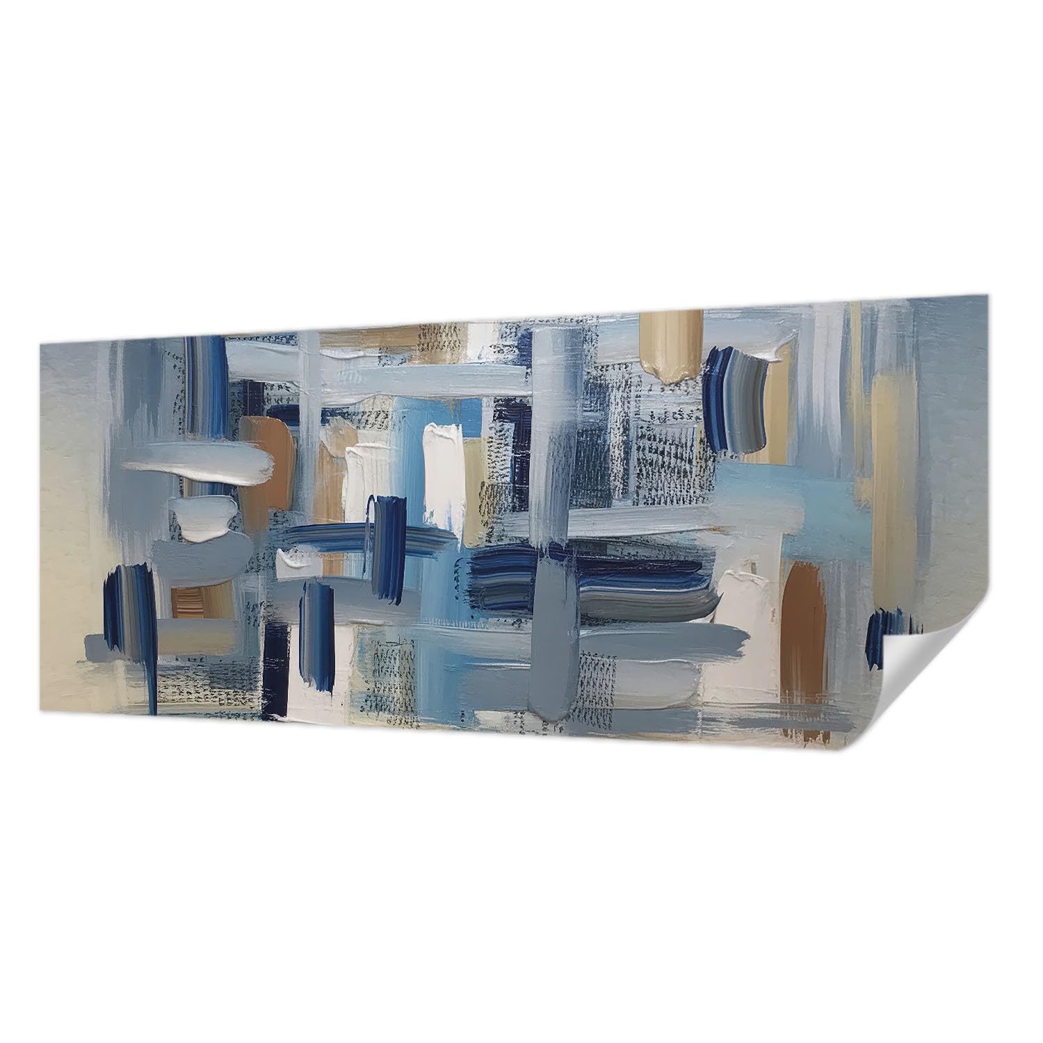 Papier peint panoramique haute qualité style pinceaux d'abstraction