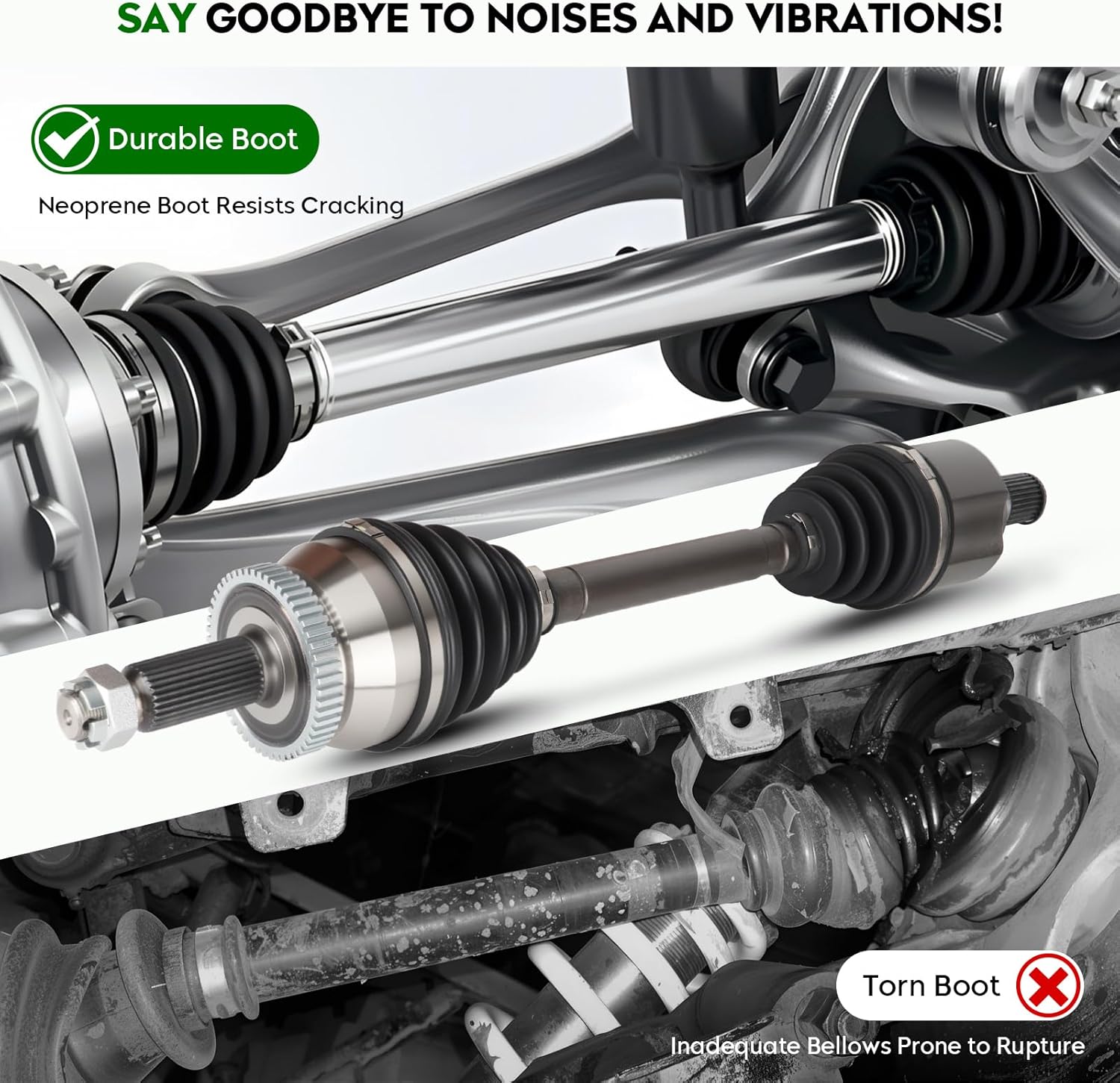 pair (2) front cv axle shaft assembly fit for hyundai santa fe 2010-2012 2.4l 3.5l, fit for kia sorento 2011-2013 2.4l 3.5l, automatic transmission only, left and right side 25.81(left) 23.56(right) front left and right side