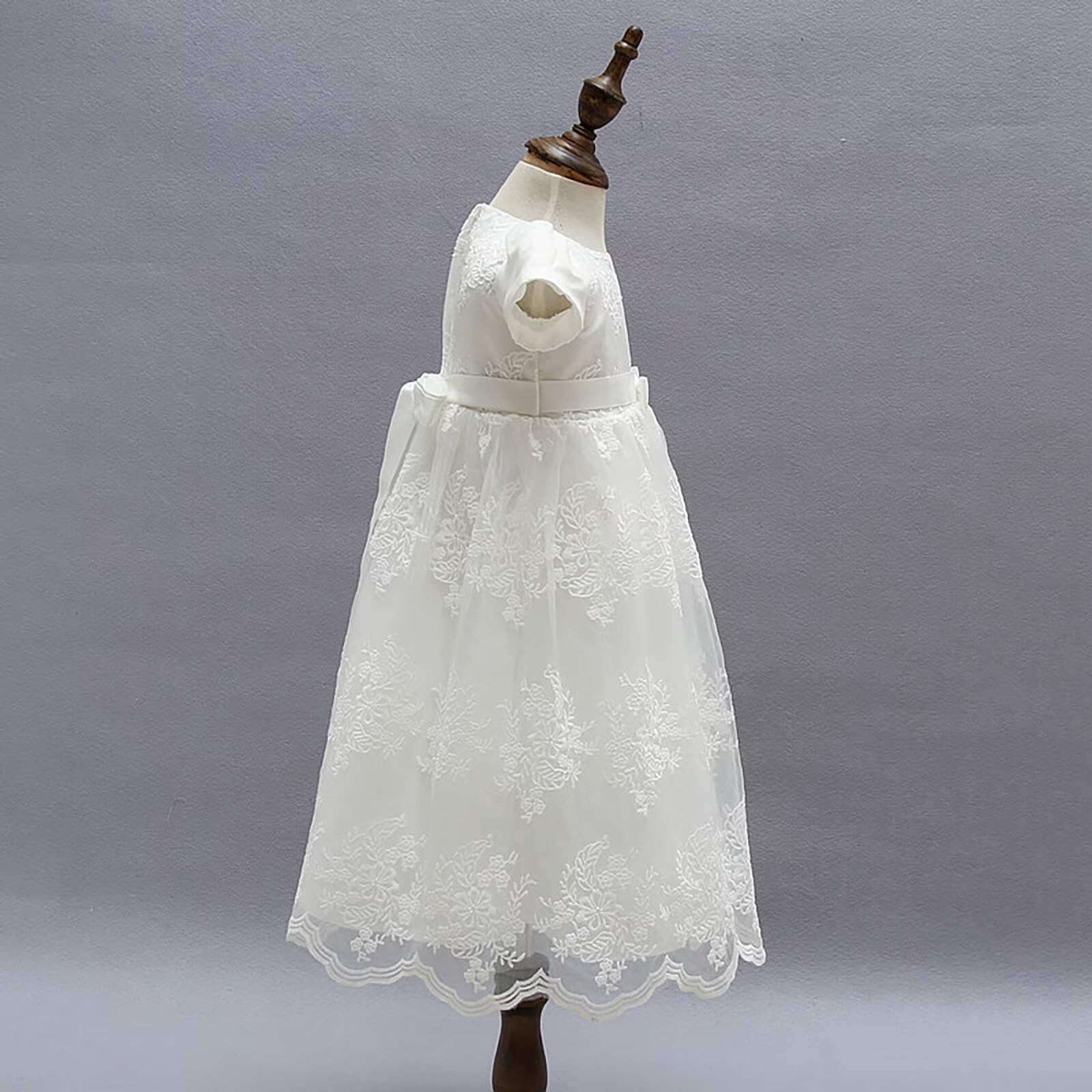 bébé Robes de baptême Longues Robe de baptême Blanche Robes d'occasion spéciale pour Anniversaire de Filles - 2