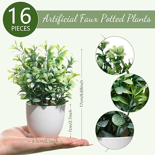 Miniatura 2 de XunYee Pequeñas plantas falsas pequeñas para escritorio de oficina, plantas artificiales en maceta, decoración de plantas de plástico para