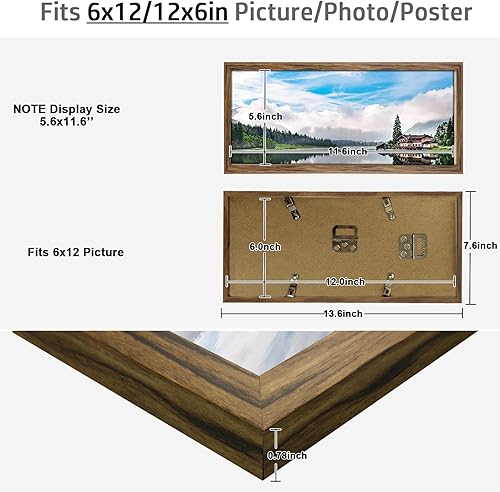 Vista 641 de Marco gris rústico de 18 x 24 pulgadas, marco para póster de 18 x 24 pulgadas, color gris envejecido, grande, retro, natural, 24 x 18 pulgadas