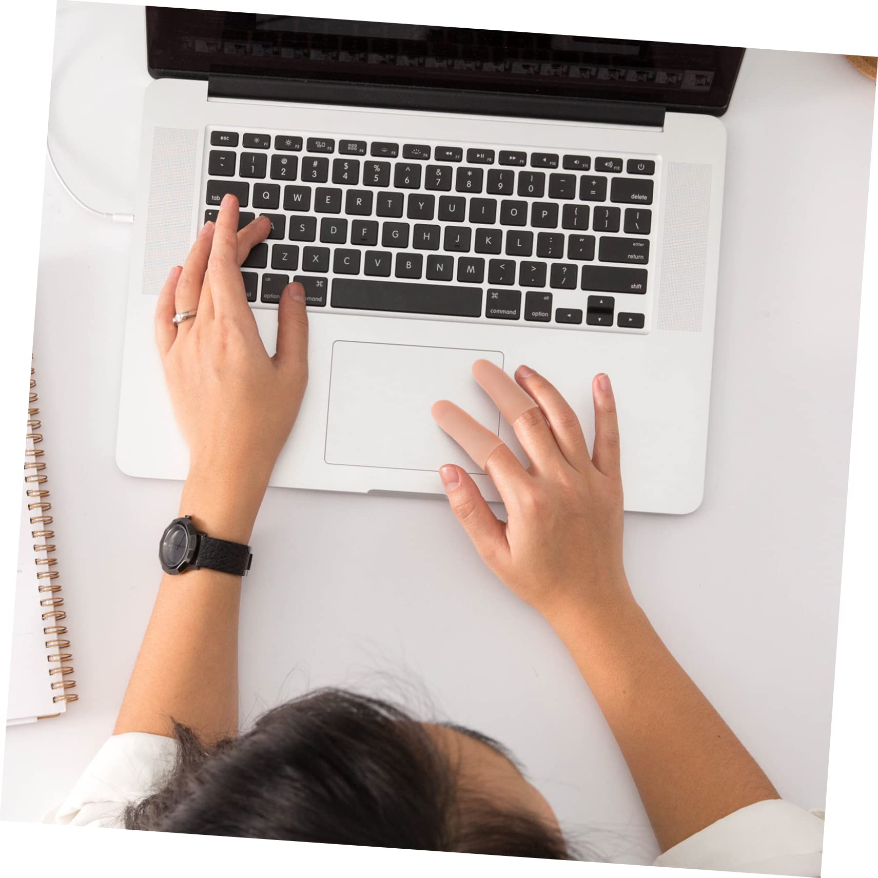 Healeved 3sets Finger Protector Finger Protecting Sleeve Scrapbooking Finger Caps Gel Finger Sleeves Waterproof Fingertip Protector Anti- Static Finger Cot Finger Cover 8pairs*3