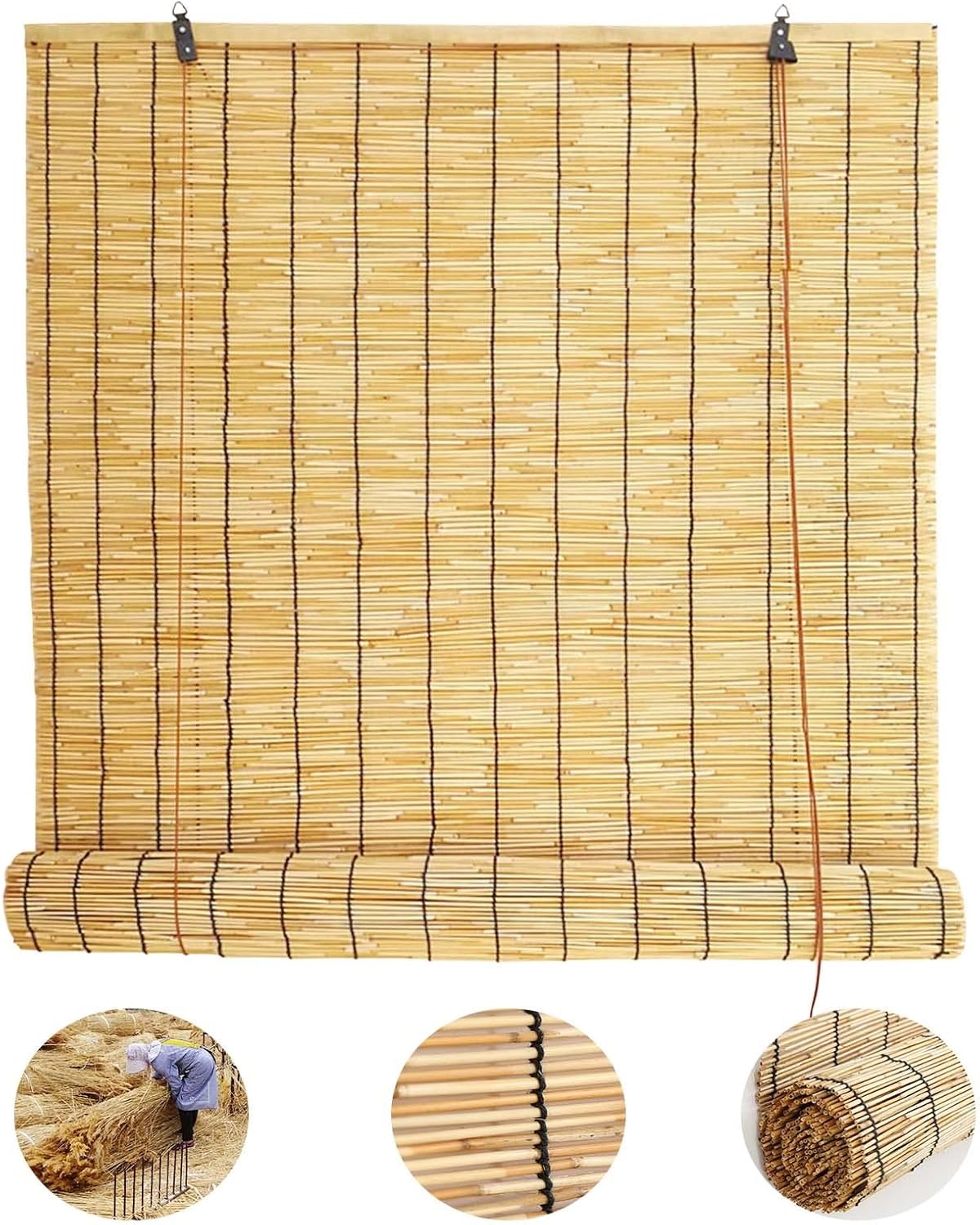 Reed Roll Up Shade Blinds Natural Patio Blinds Roll Up Shade Bamboo Roll Up Blinds