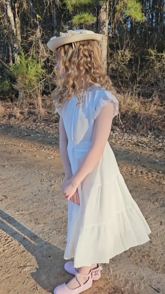 Abito Estivo Per Bambina In Chiffon Con Maniche A Volant - Elegante Per Feste - Foto 9