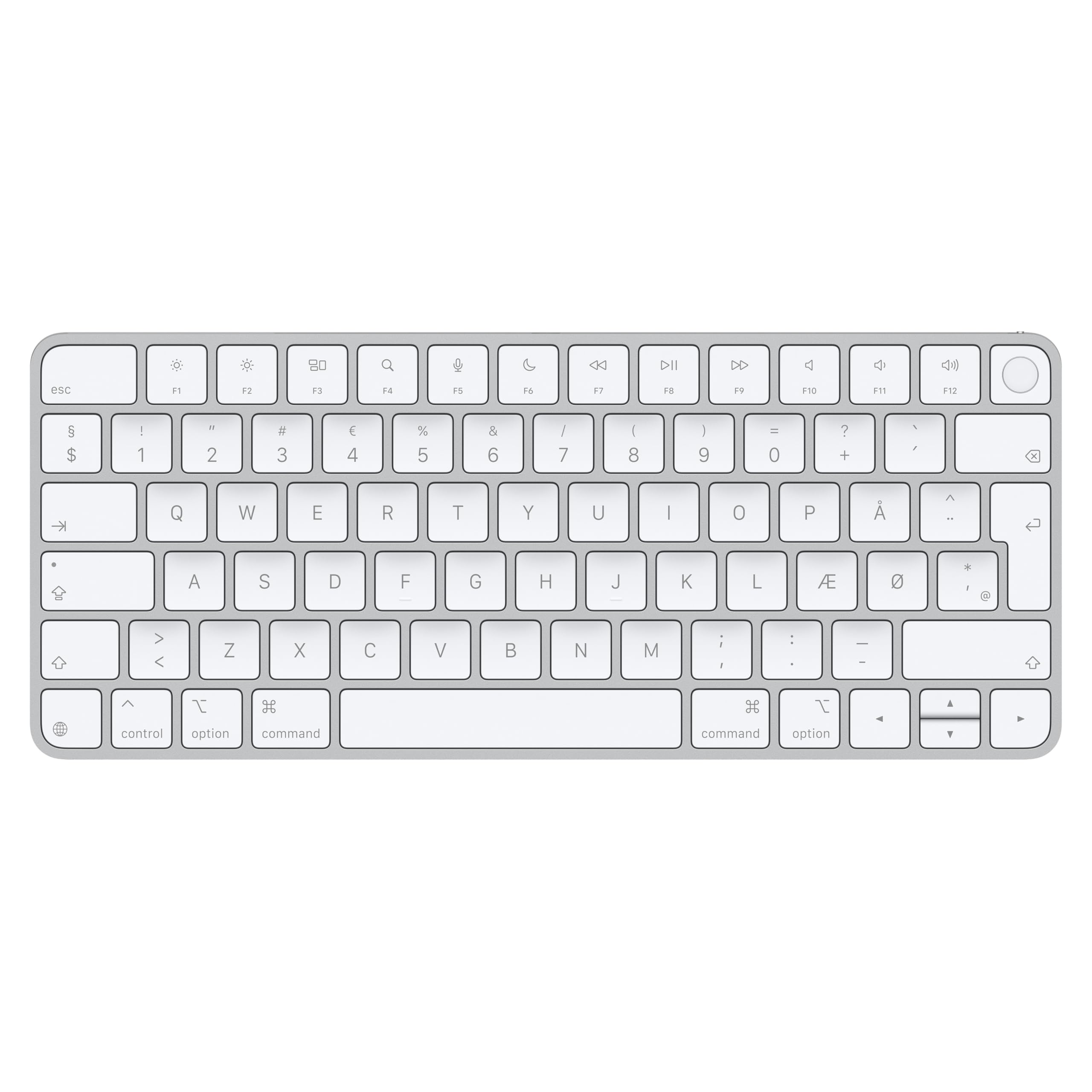 Apple Magic Keyboard mit Touch ID für Mac Modelle mit Apple Chip – Dänisch ​​​​​​​