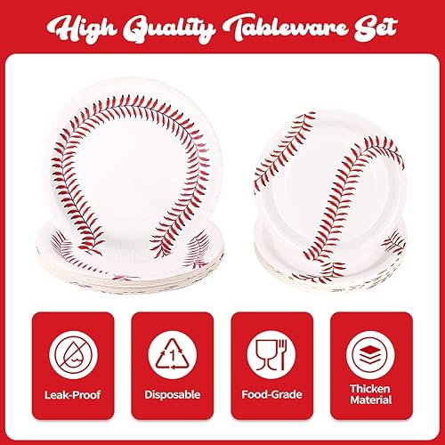 Miniatura 3 de 96 piezas de suministros de fiesta de cumpleaños de construcción para 24 invitados, incluyendo platos de cena de papel, platos de postre,