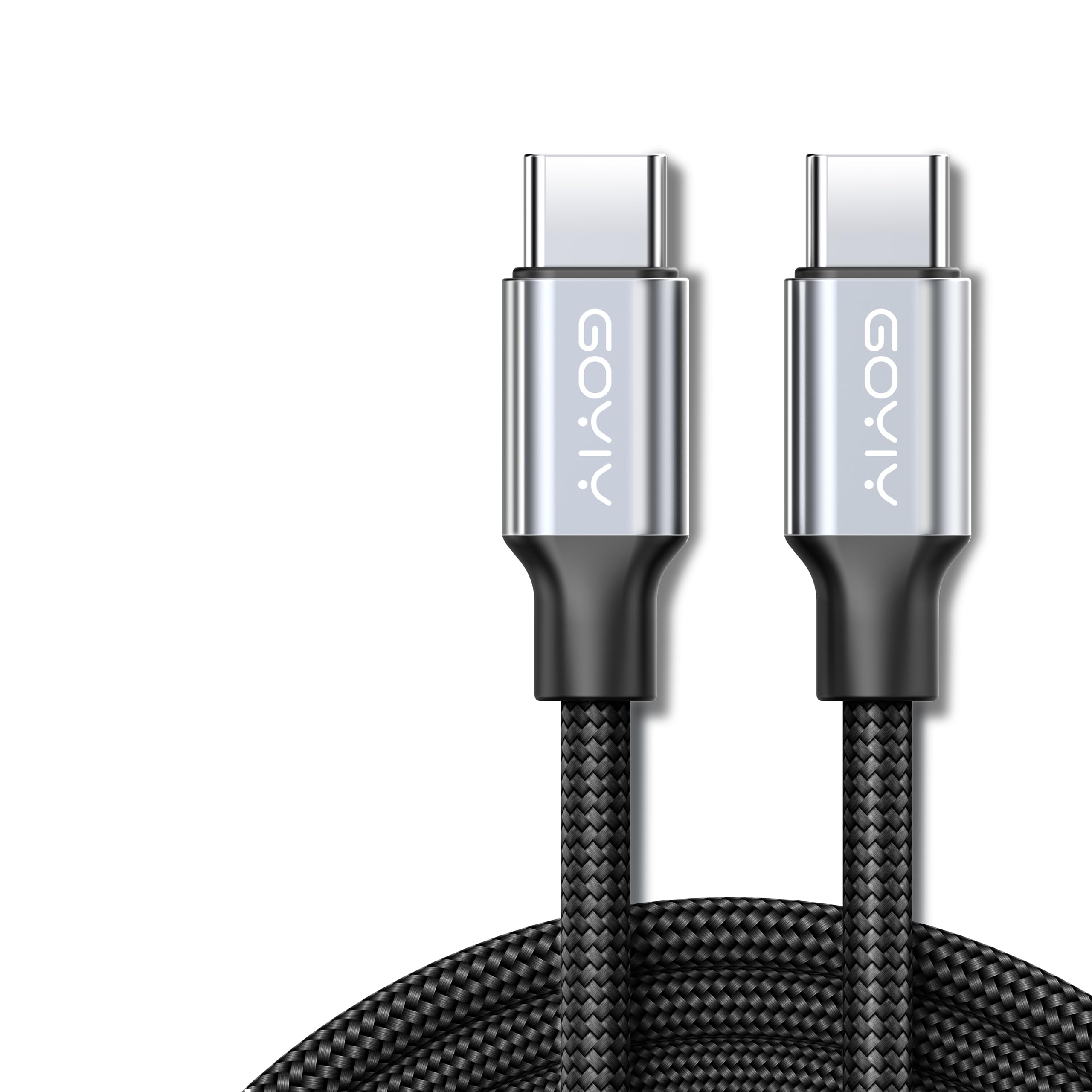 Cargador de coche USB C con cable USB C trenzado de 60 W, 3 pies, paquete de 2, mini encendedor de cigarrillos USB C de 60 W, doble PD3.0 compatible con iPhone 15, Galaxy, iPad Pro, MacBook Air,