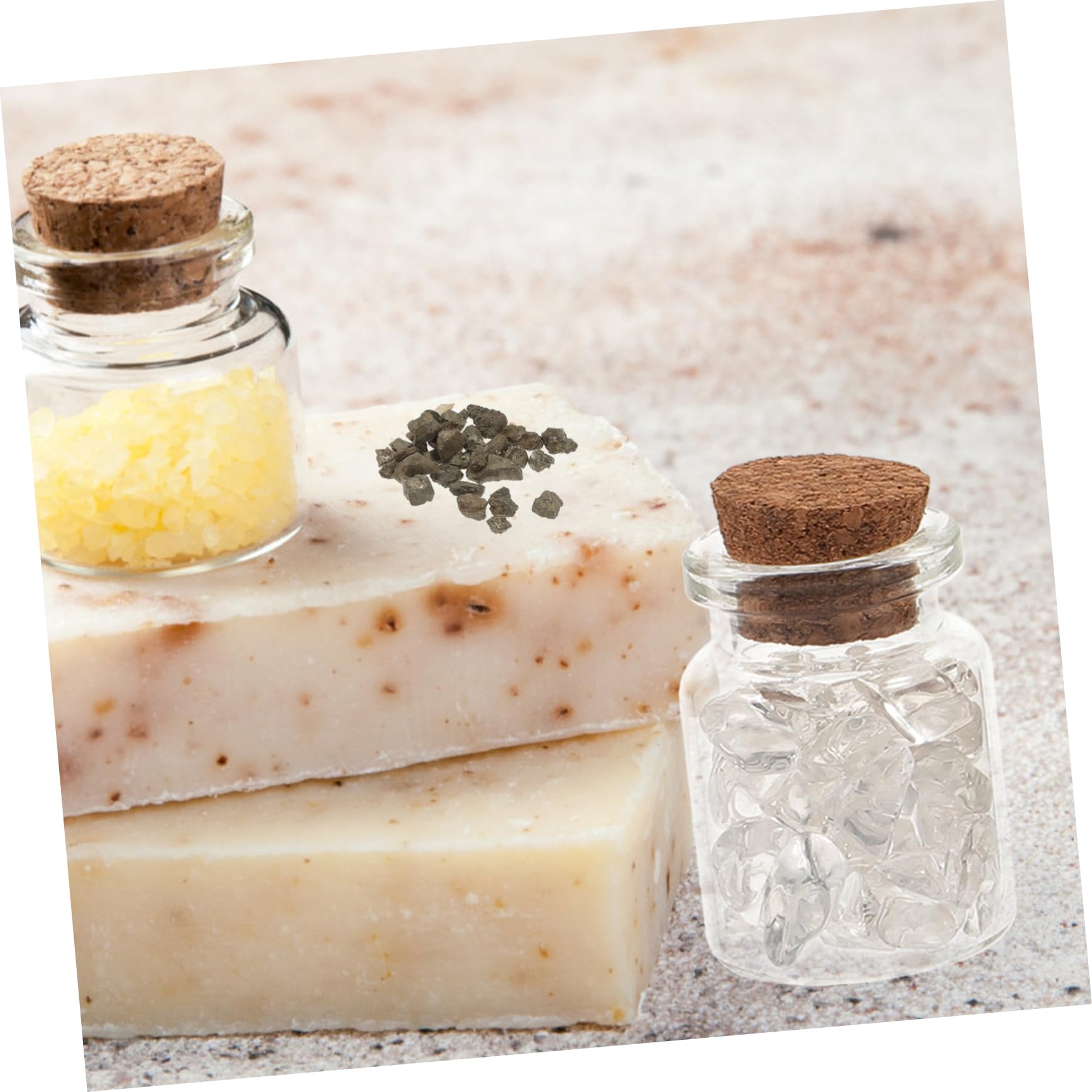 de Piedras Pulidas y Accesorios de Meditación para Decoración del Hogar 10 Botellas de Cristal Natural en Botellas de Deseos