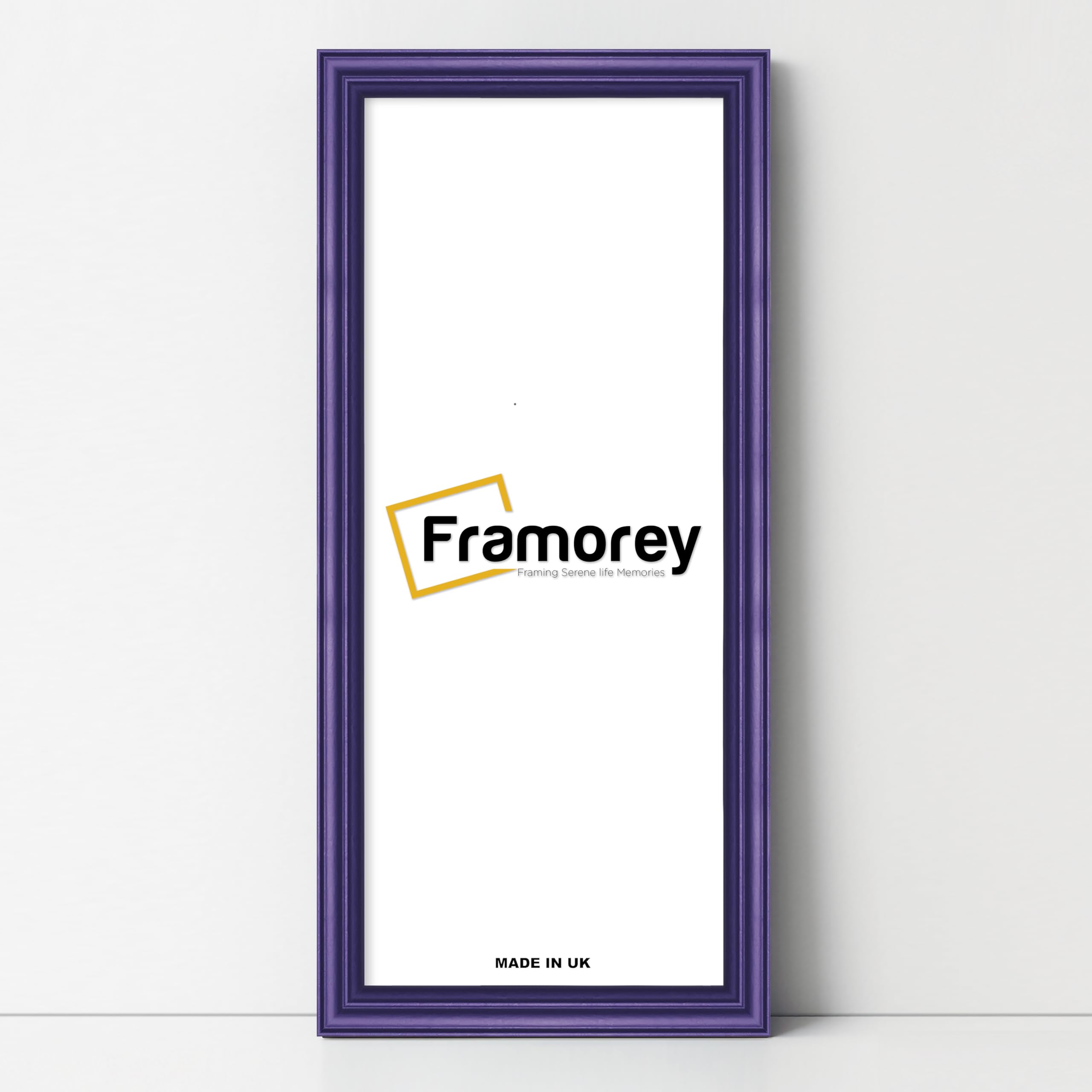 FRAMOREY Panoramic Style Purple Picture Frame, 20x5 Inch Size Photo Frames, LW Antique Poster Frame, Wall Hanging Oxford Frames, Photo Print Frame
