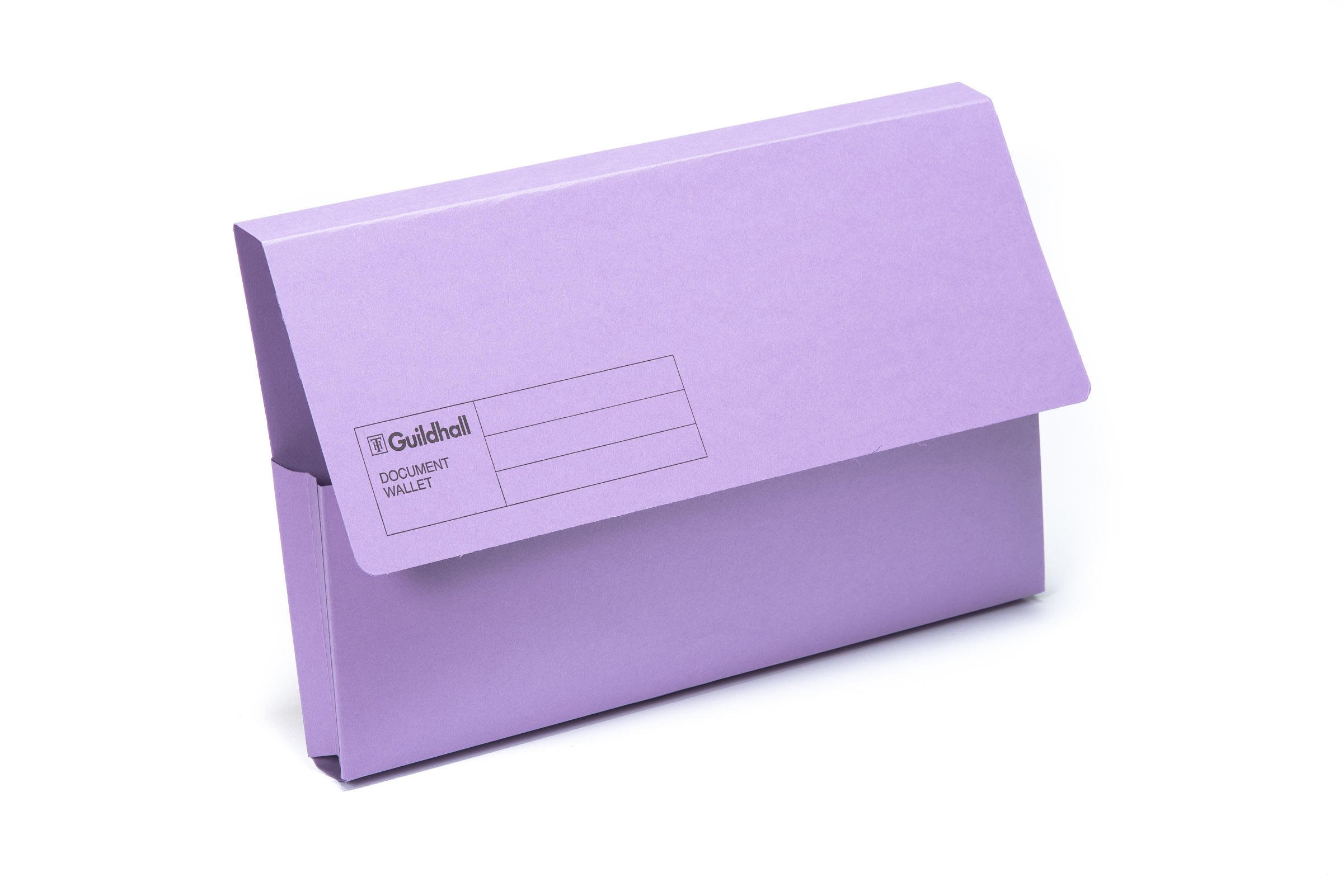 ExacomptaExacompta Guildhall Document Wallets, 285 gsm, Foolscap - Violet, Pack of 50