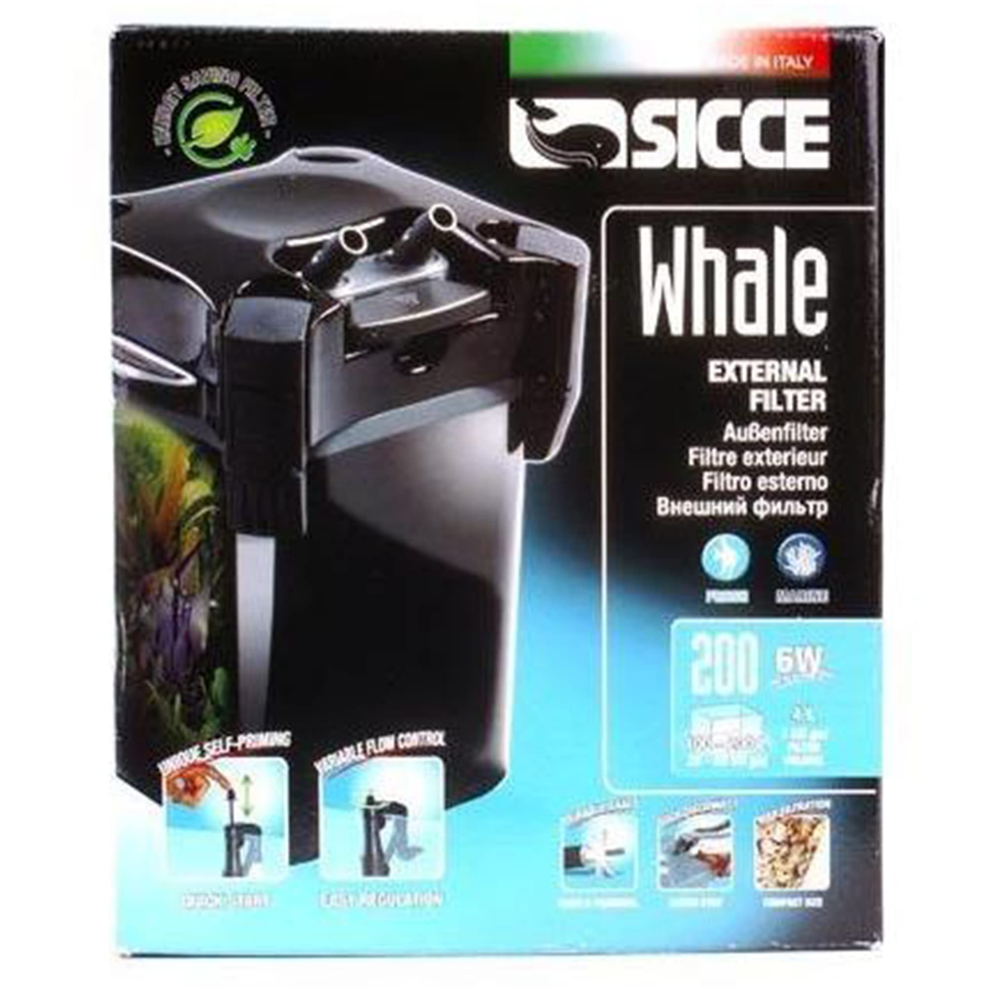 Sicce 956823 filtr zewnętrzny Whale 200 z akcesoriami
