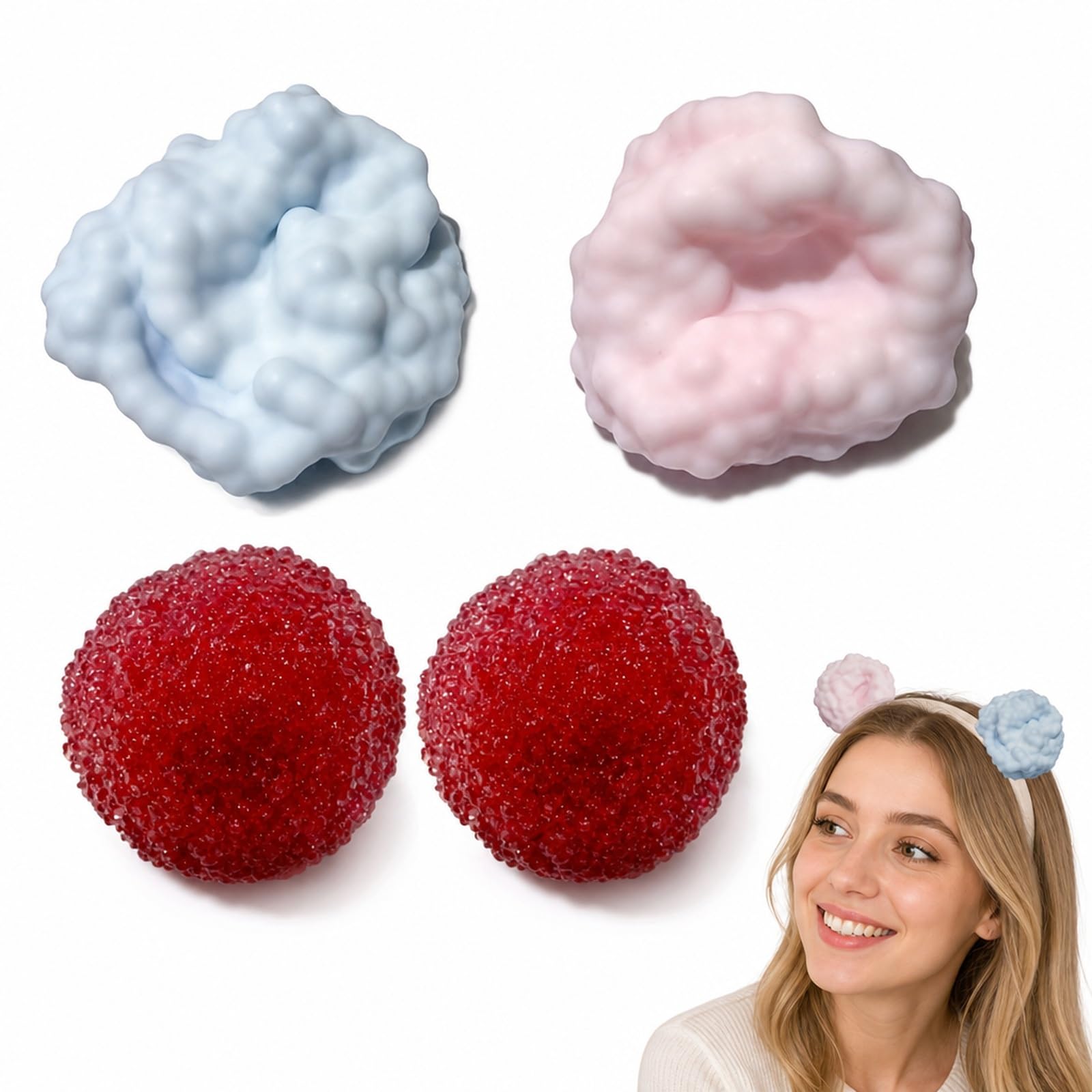 4 PCS Crunchy Squishy, Creative Desktop Adornments, Diversified Artistic Shapes, Elegant Handcrafted Design, ideal for ornament collectors and interior styling lovers
