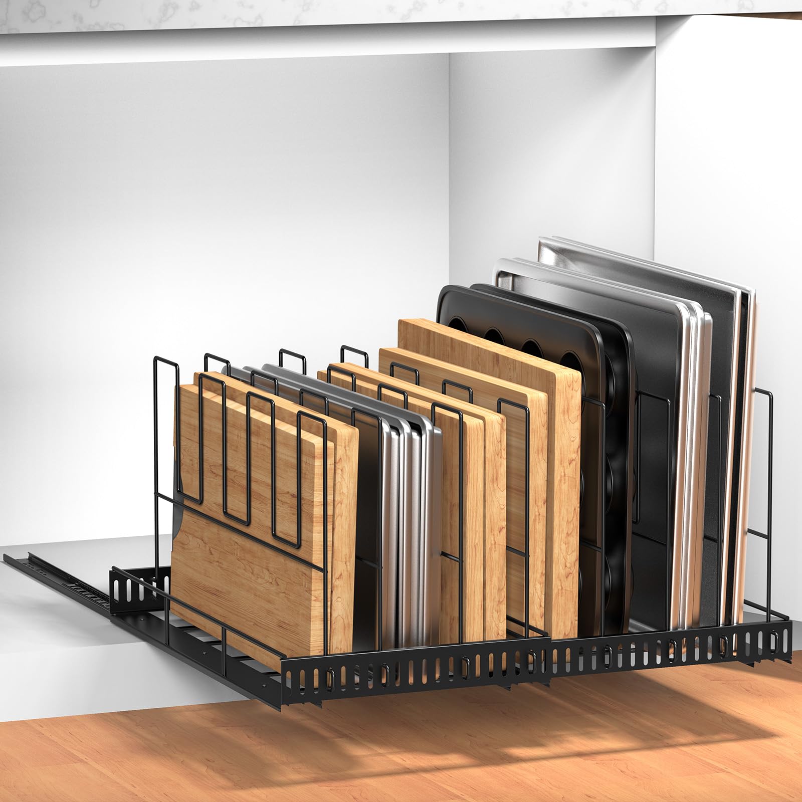 Housolution Pull Out Large Baking Tray and Cookie Sheet Organizer