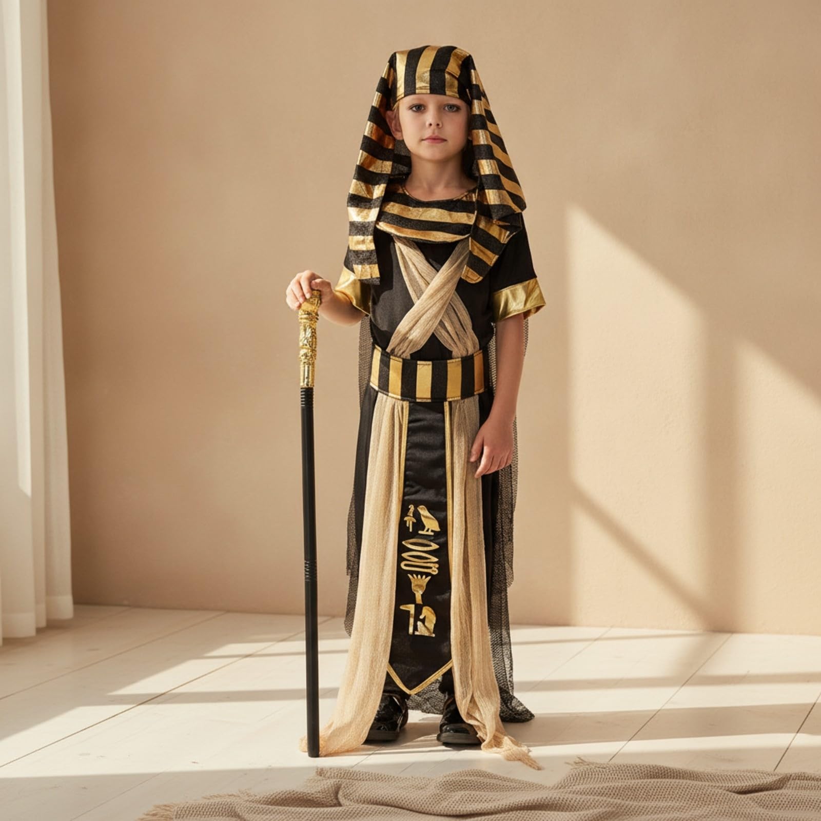 Costume Faraonico Ornamentale Abito, Ragazzo, L