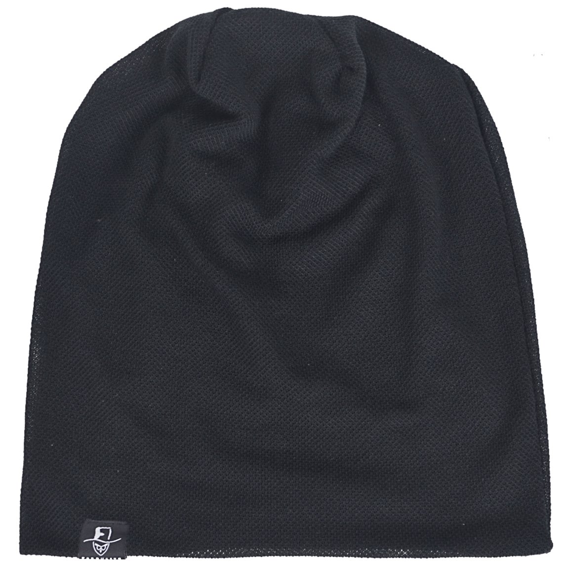 FORBUSITE Men Women Basic Slouch Thin Beanie Skull Cap for Summer B301 (Black)