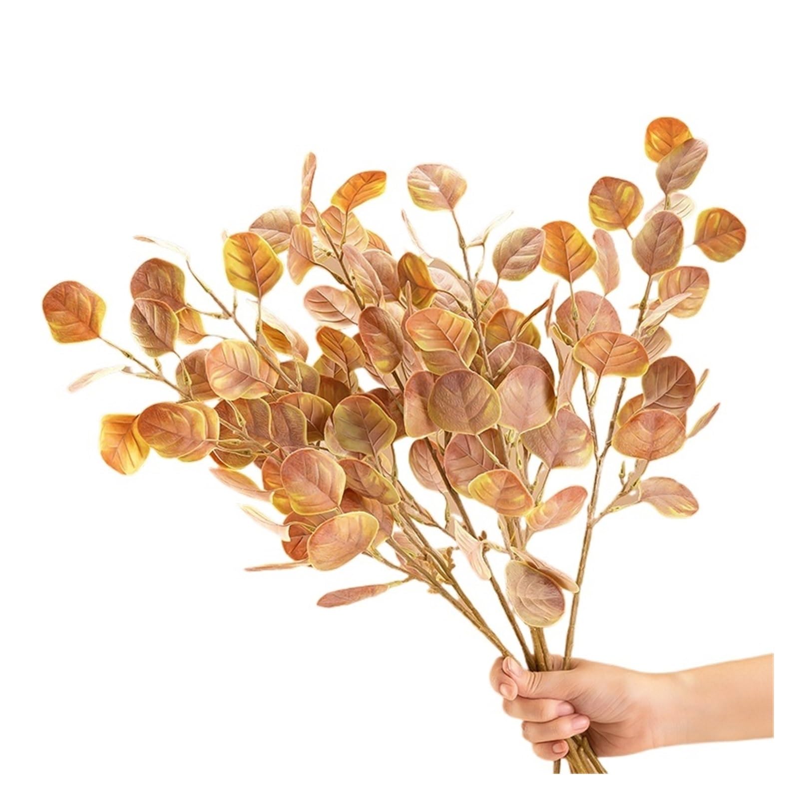 Casetlong 5Pcs Simulation Flower Home Decor Artificial Wedding Floral Arrangement Party Table Layout(Autumn green)