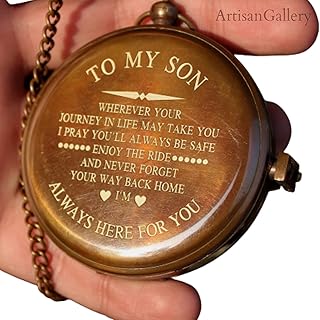 Son Gifts, Mom to Son Compass – Working Compass with Leather Case/Dad to Son Compass - Mother to Son Gifts - Graduation Day Gifts for Son - Son Birthday Gifts - Confirmation Gifts for Son