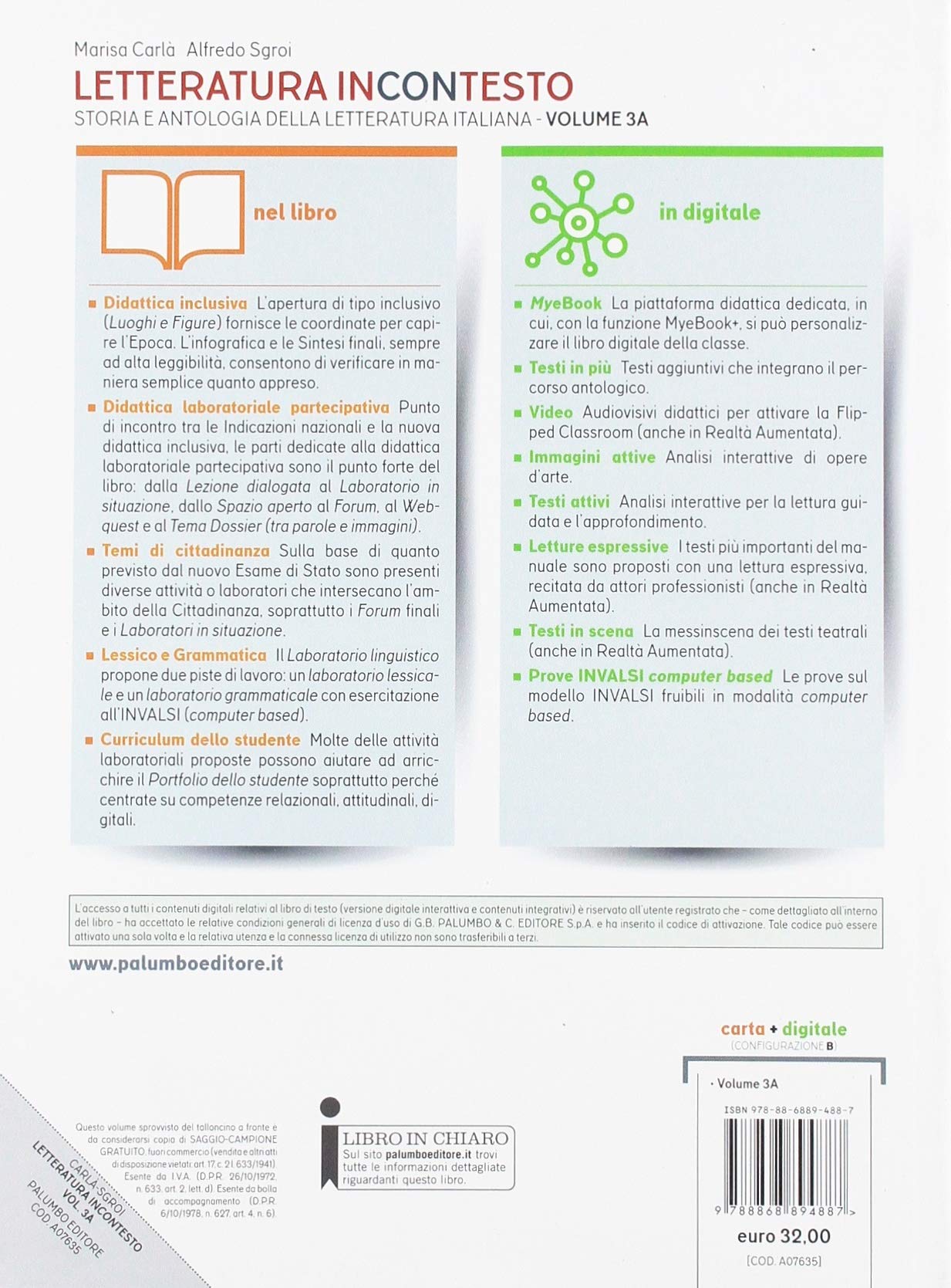 Letteratura incontesto. Storia e antologia della letteratura italiana. Per le Scuole superiori. Con ebook. Con espansione online (Vol. 3A)