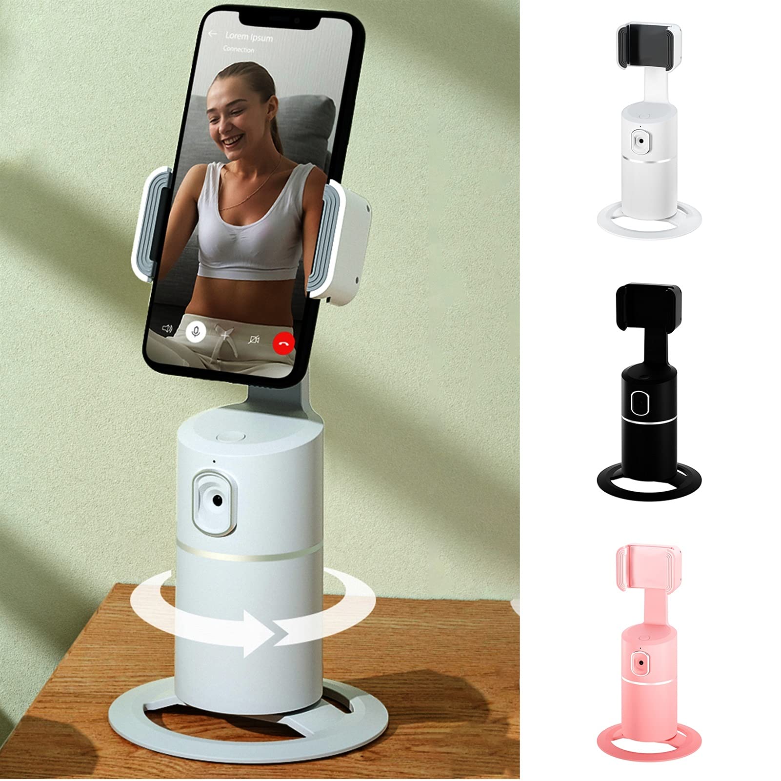 SCRUBY Automatyczne śledzenie twarzy, stabilizator gimbala, inteligentny uchwyt do fotografowania, 360, obrotowy telefon gimbal do nagrywania vlogów na żywo, nagrywanie wideo, kij do selfie, czarny