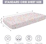 Little Grape Land Crib Sheets for Baby Boys Girls 4 Pack, Soft and Breathable Baby Crib Sheets 52"x28", Crib Mattress Sheet Neutral for Standard Crib and Toddler Bed Mattress (Tiny)