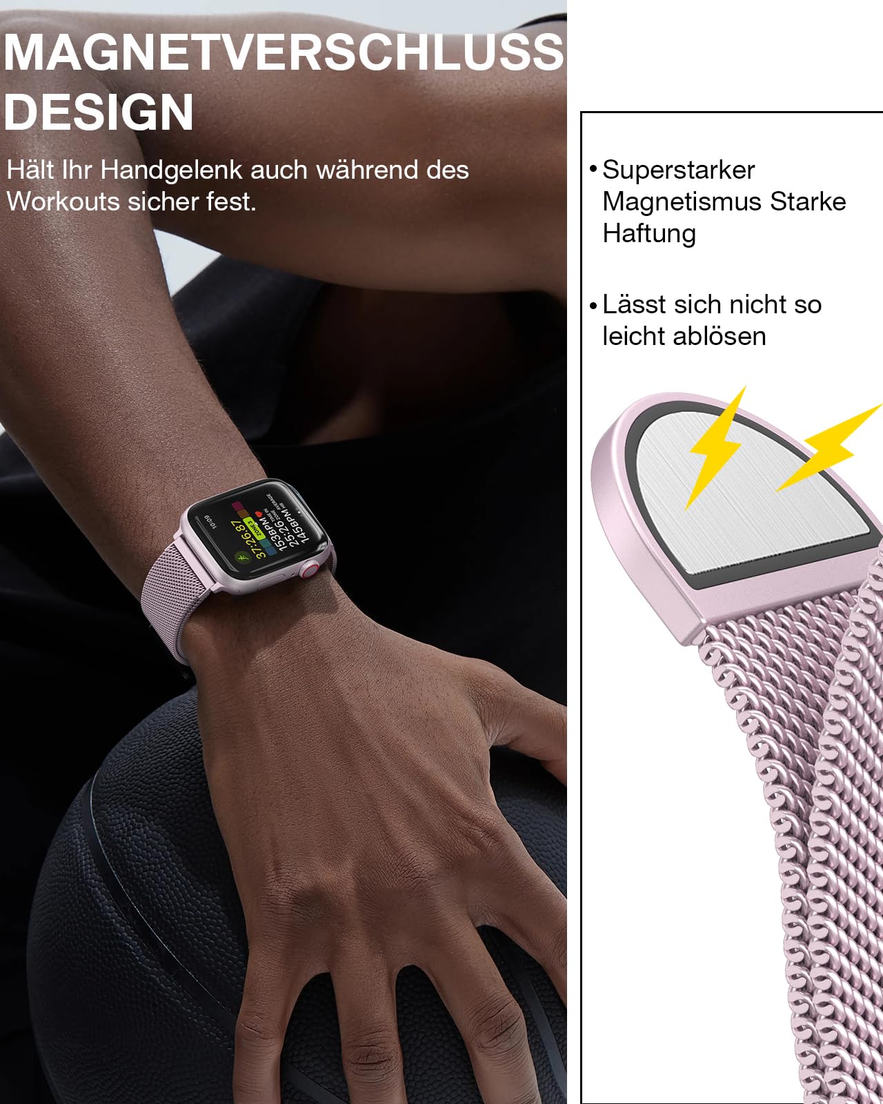 OULUOQI Cinturino di ricambio compatibile con cinturino Apple Watch 44mm 46mm(Series 10) 45mm 49mm, bracciali milanesi in acciaio inossidabile per iWatch serie 11 10 9 8 7 6 5 4 3 Ultra3/2/1