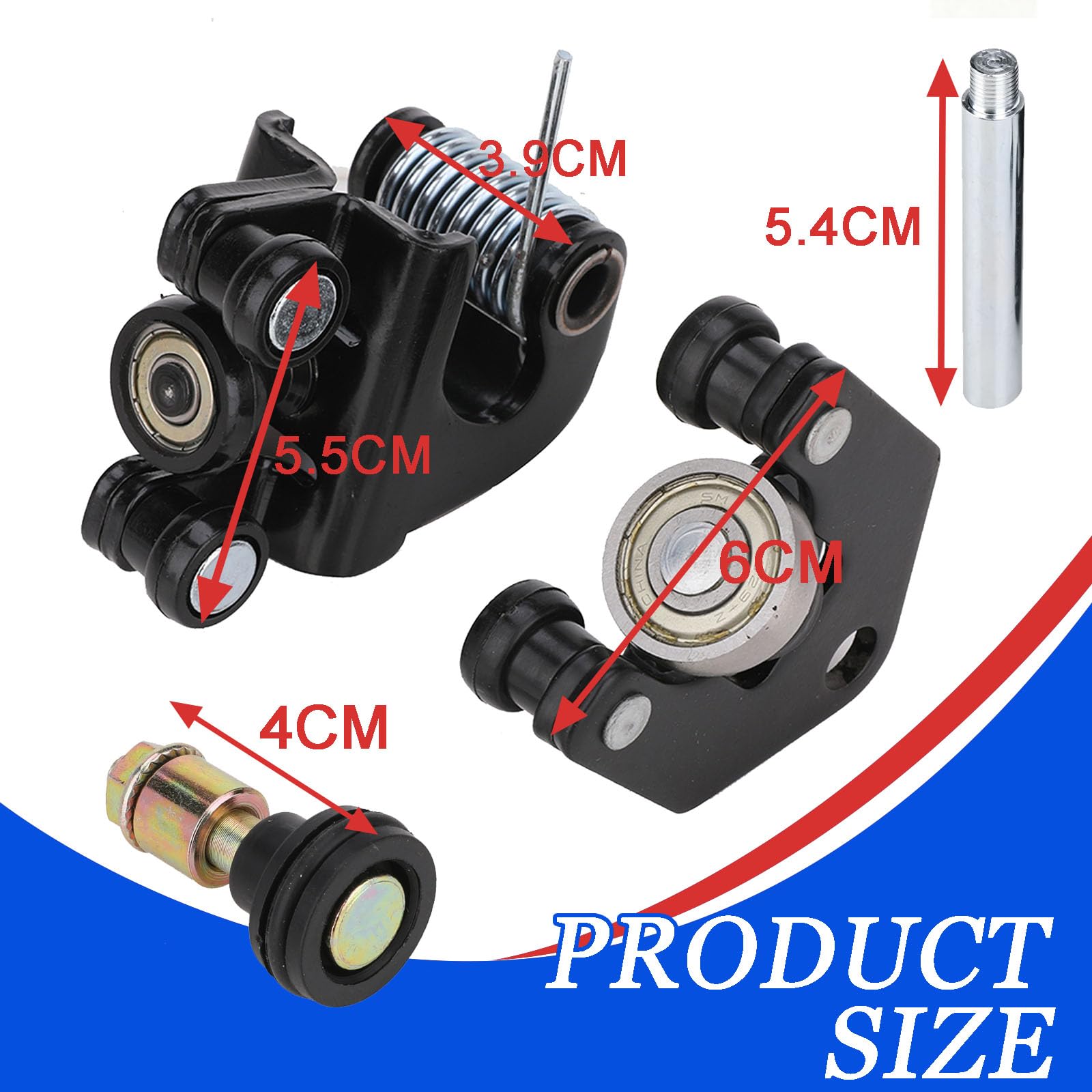 3 Roulettes Porte Latérale Coulissante (Haut, Milieu, Bas) Kit 7700352379 8200080754 7700352498 820080743 Compatible pour Renault Master 2 Opel Movano A Nissan Interstar (1997-2010)