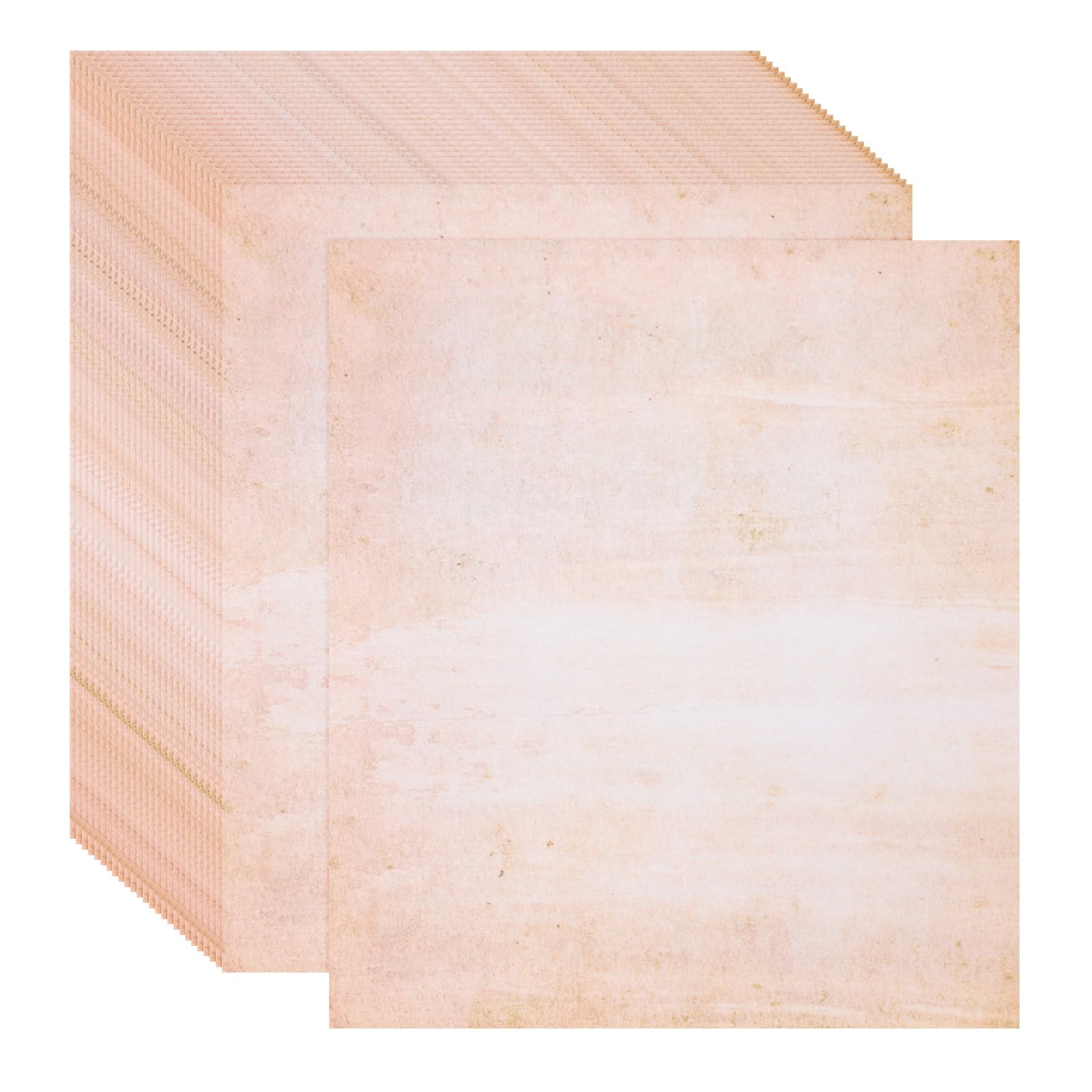 MECCANIXITY 50 Sheets Vintage Paper, Parchment Standard Printer Paper Double-sided Old Aged Sheet 11 x 8 Inch Light Yellow for Scrapbooking, Gift