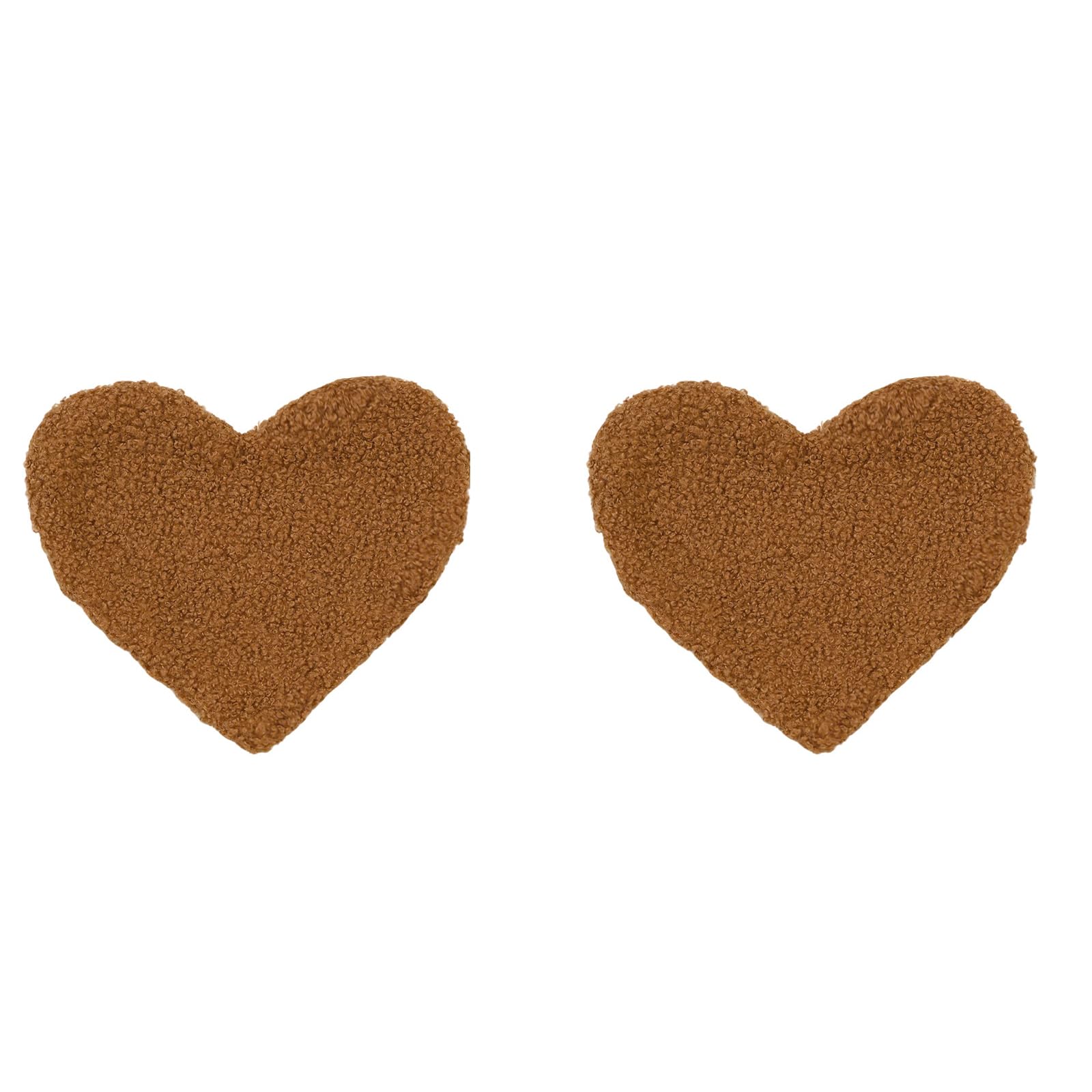hogtnd Fleece Coaster, Heart-Shaped Design with Simple Design for Hot Drink Cups, Multicolour Fleece Coasters, Heart-Shaped Design for Coffee Cups and Table Decoration at Home