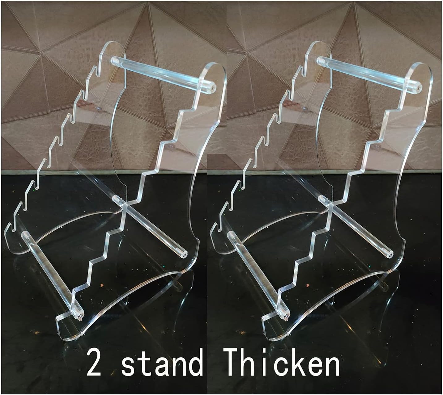 Clear Knife Display Rack Holder 8 Pcs,Thickening,2 Stand