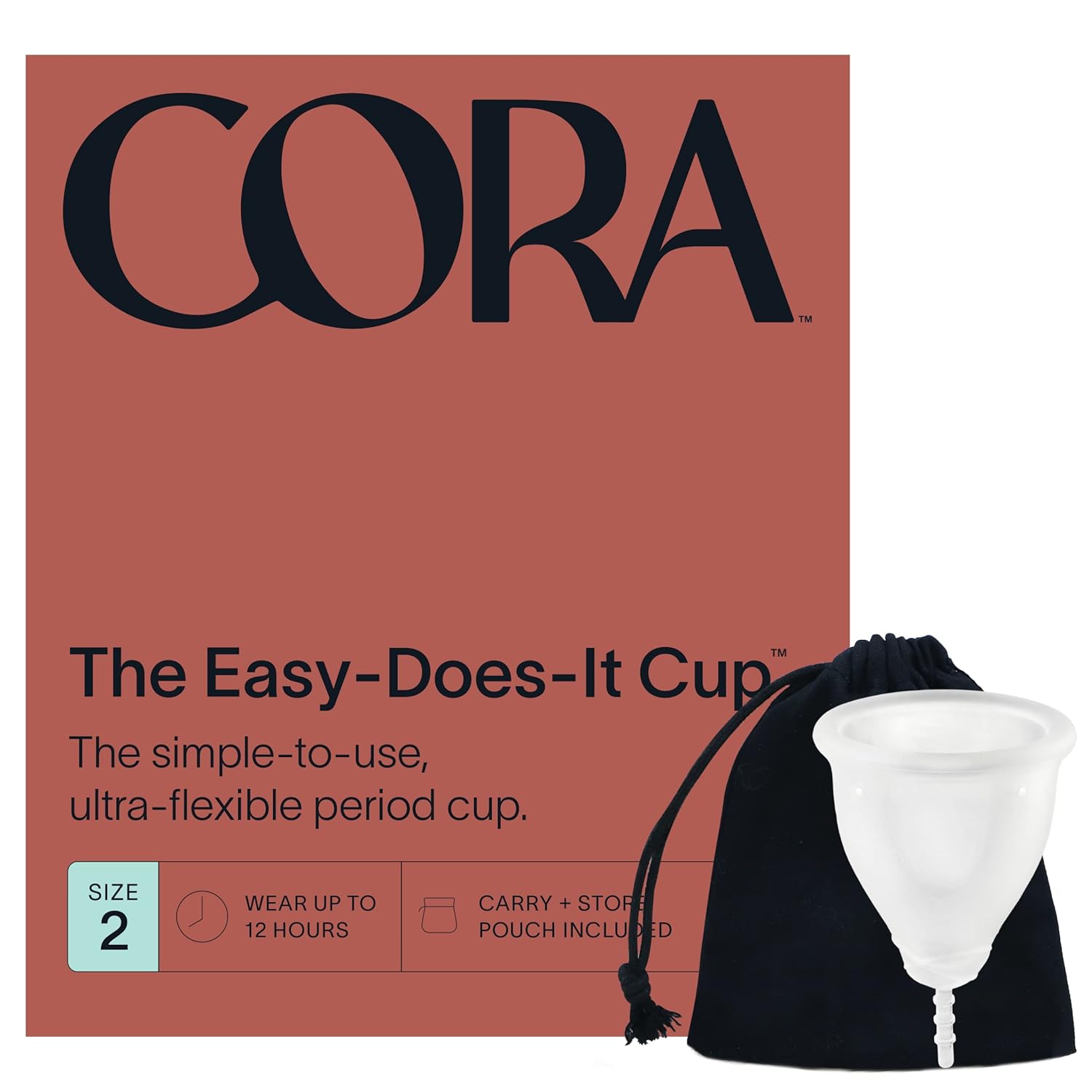 Buy Cora Menstrual Cup, Reusable Period Cup UltraSoft, Comfortable