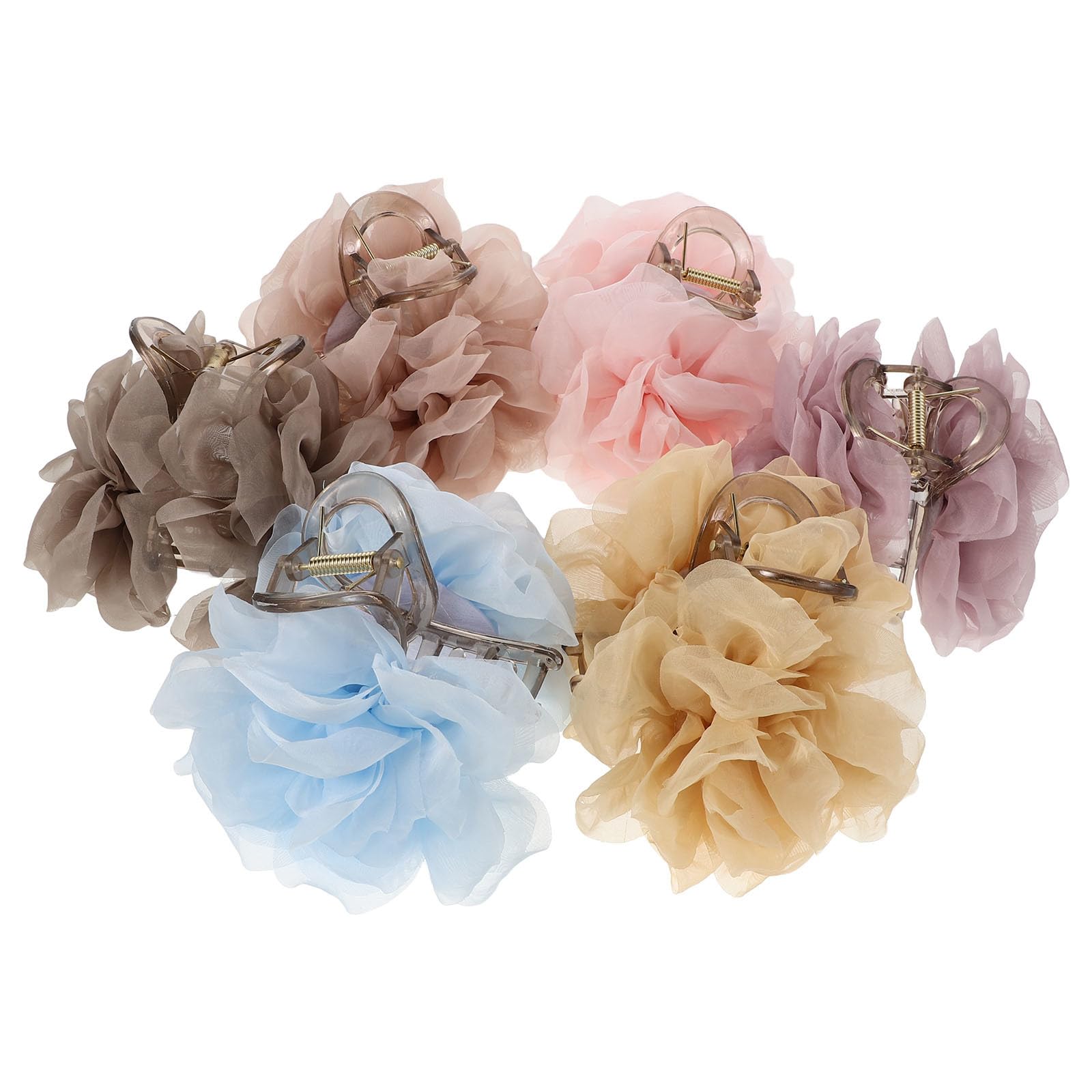 OUNONA 6 pezzi di fermagli per capelli a forma di fiore: fermagli per capelli a forma di fiore, accessori per, per, per donne e ragazze, copricapi estivi per feste