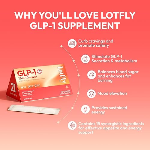 Miniatura 3 de Suplemento GLP-1 Complejo 15 en 1, polvo probiótico Akkermansia Plus GLP1 para control de peso para mujeres y hombres, control del apetito, salud