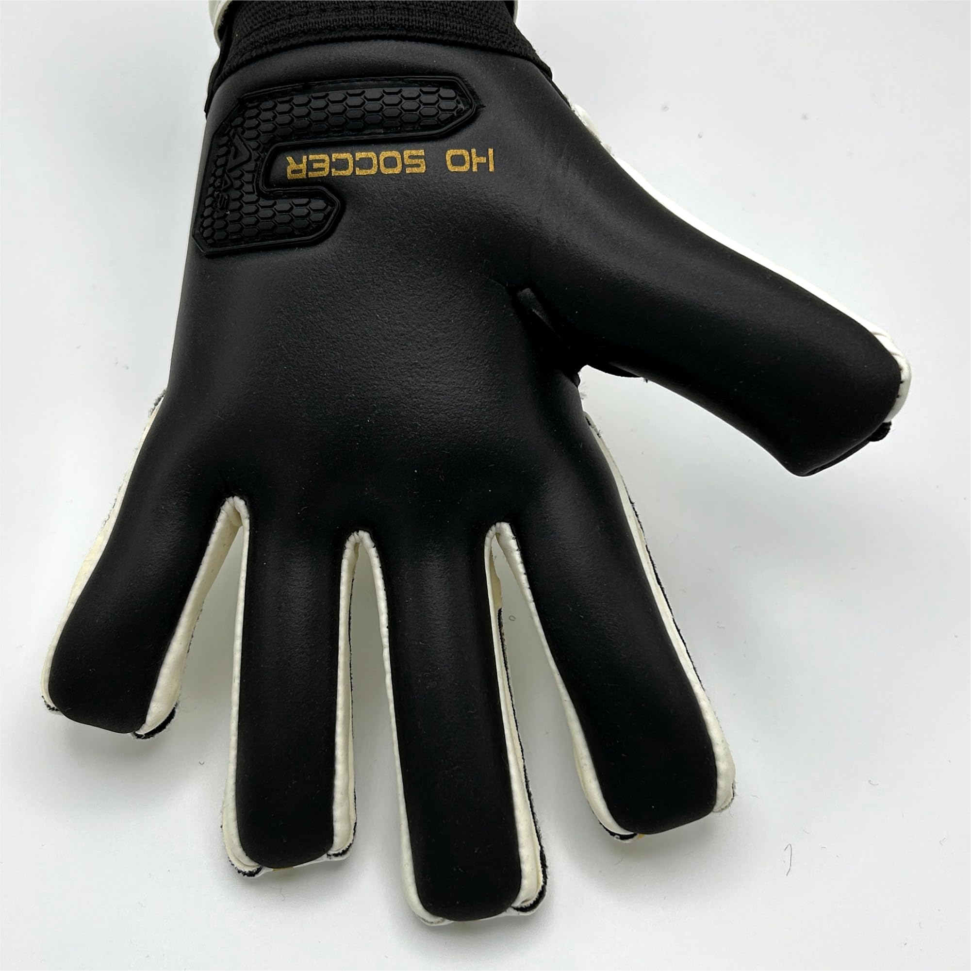 HO Soccer Guerrero One NG Golden Team, Guantes Portero, Unisex Niño, Blanco/Dorado, 6