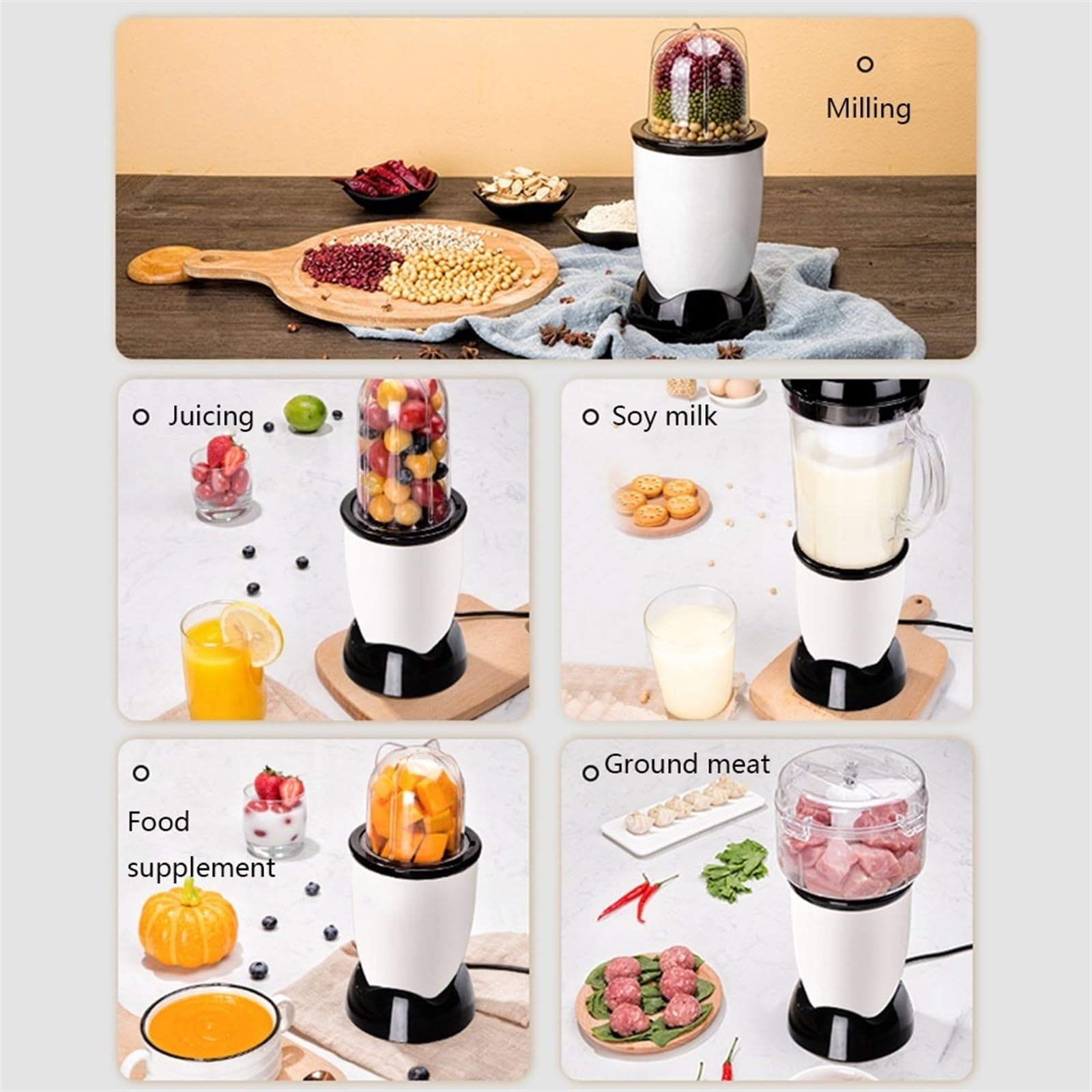 Piccolo Frullatore Per Smoothie Mini Smoothie Maker Macinacaffè Portatile Centrifuga Elettrica Con Lame In Acciaio Inossidabile Personale Ice Crusher 32000 Giri/min Ad Alta Velocità Tritatutto ( Color