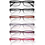 Gaoye Reading Glasses for Women, 6 pack Fashion Readers for Women Men Spring Hinge Eye Glasses, Blue Light Reading Glasses