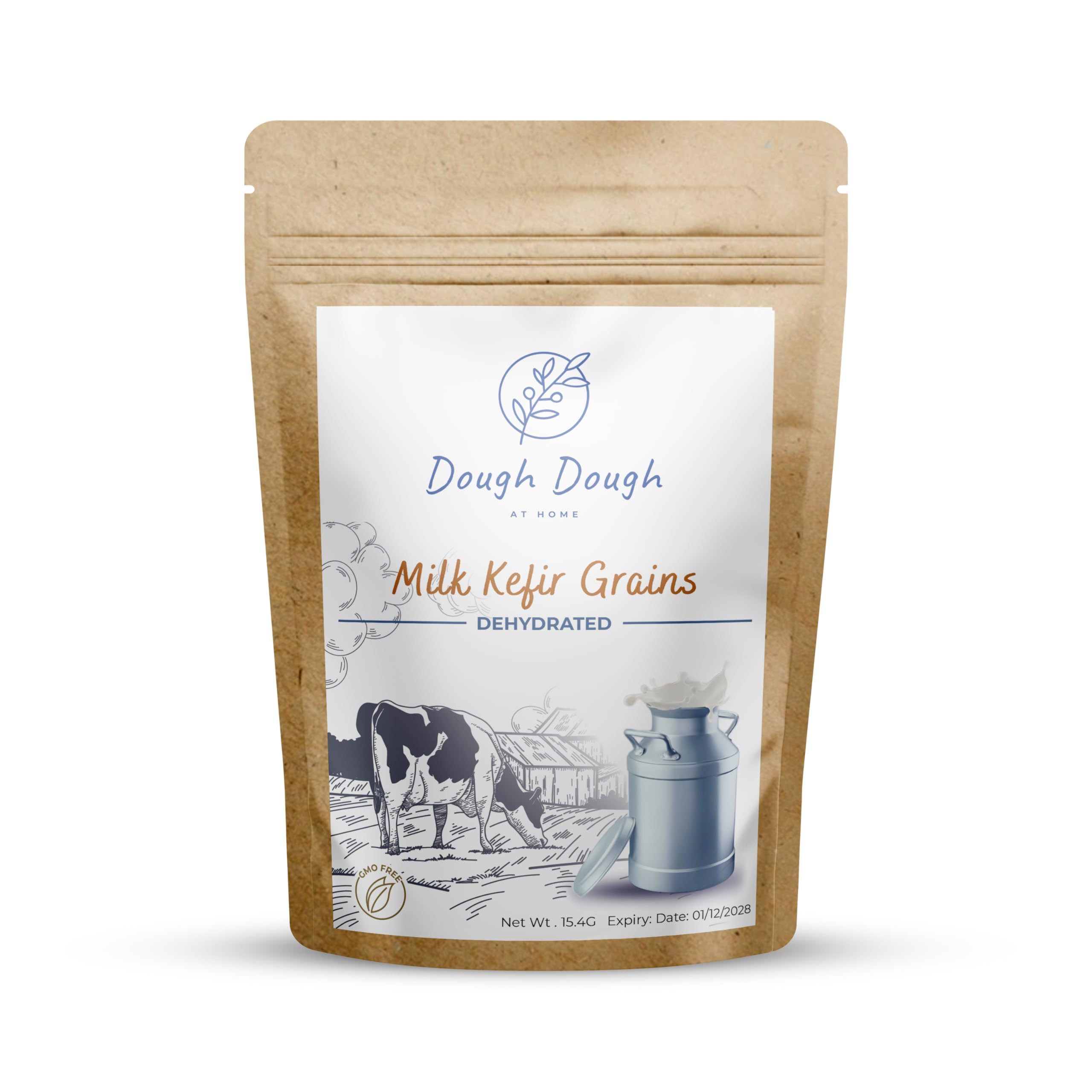 Dough Dough at home Milk Kefir Starter Culture, 15 Grams - Dehydrated easy to use