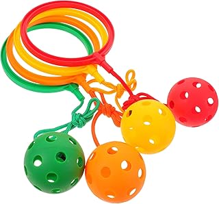 4Pcs Skip Ball Ankle Toy Jump Leg Skip Ball Rope Ankle Skip Ball Game for Kids Jumping Toy Skip Balls Great Fitness Game