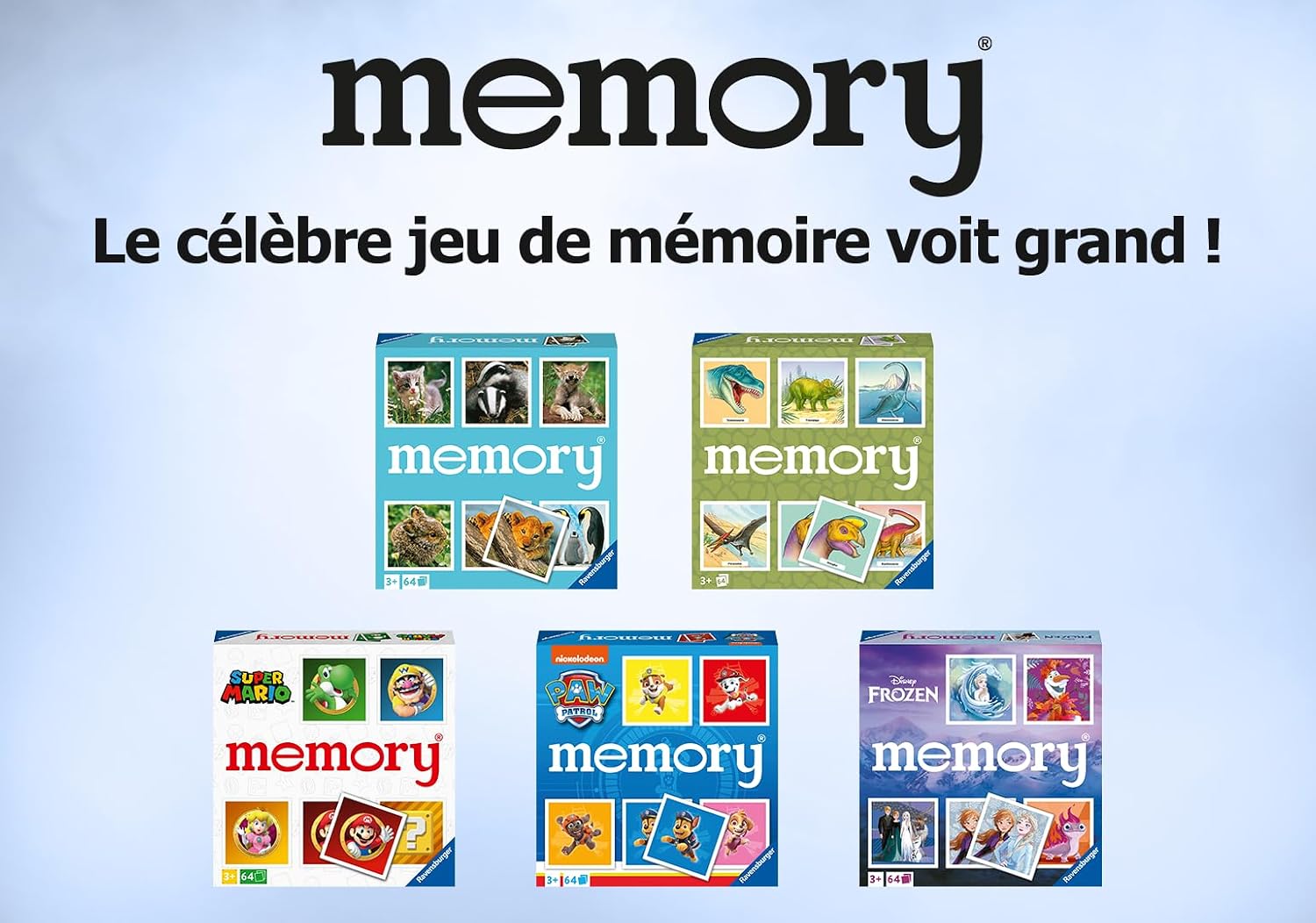 Ravensburger Grand Memory : Le Meilleur Jeu Éducatif de Mémoire pour Petits et Grands!