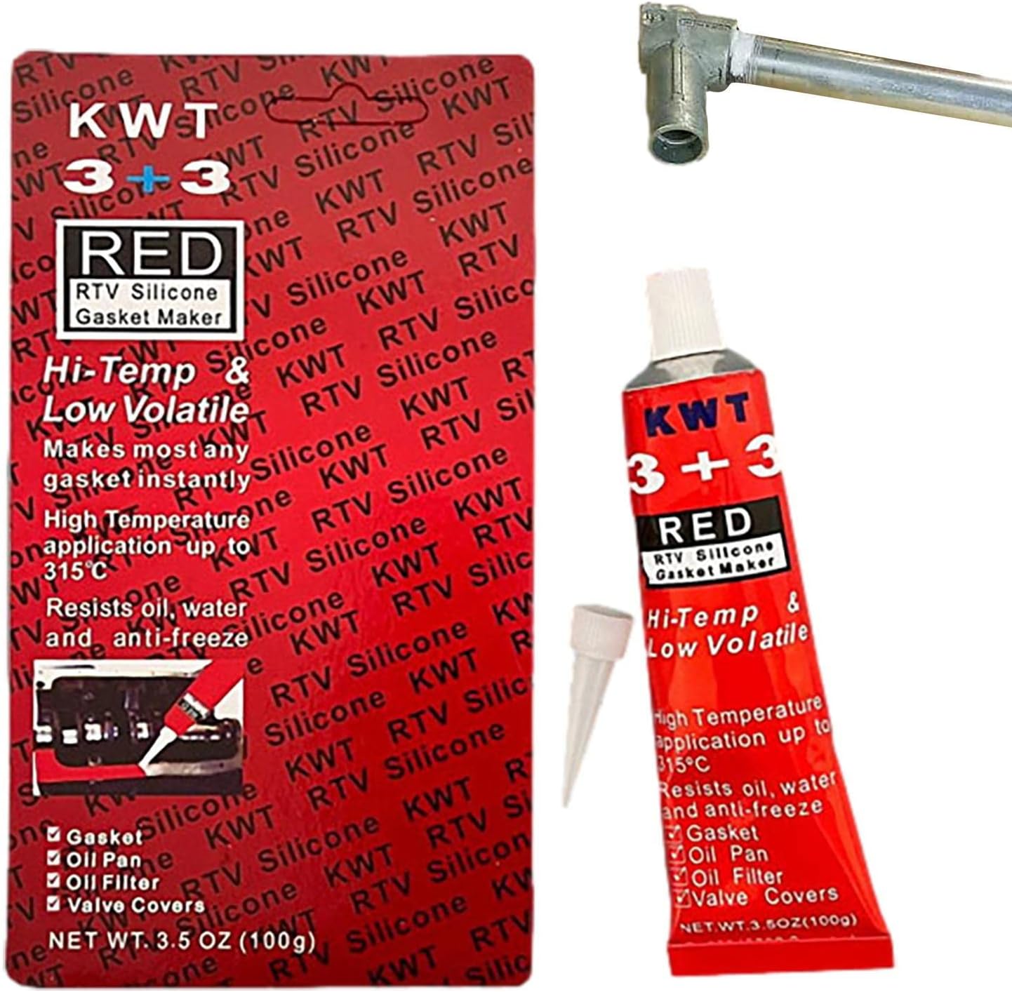 Amazon.co.jp シリコーンガスケットシーラー,防水赤 RTV ガスケット メーカー 金属、窓、ドア、ガスケット、エンジン