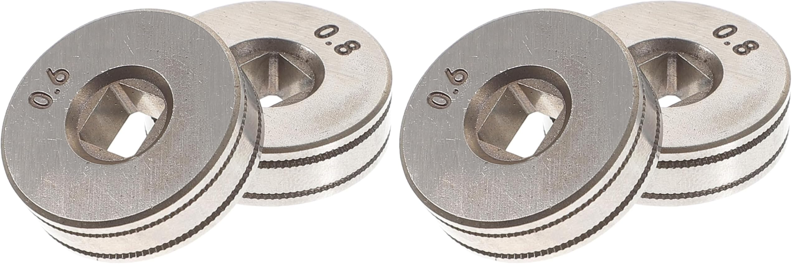 VILLCASE 2pcs 0.6/0.8mm Wire Feed Drive Rollers Roll Wheels, Square Hole Knurled K-Groove for SSJ16 Wire Feeder, Gasless Flux Cored MIG Welder Accessories Steel — Amazon image 10