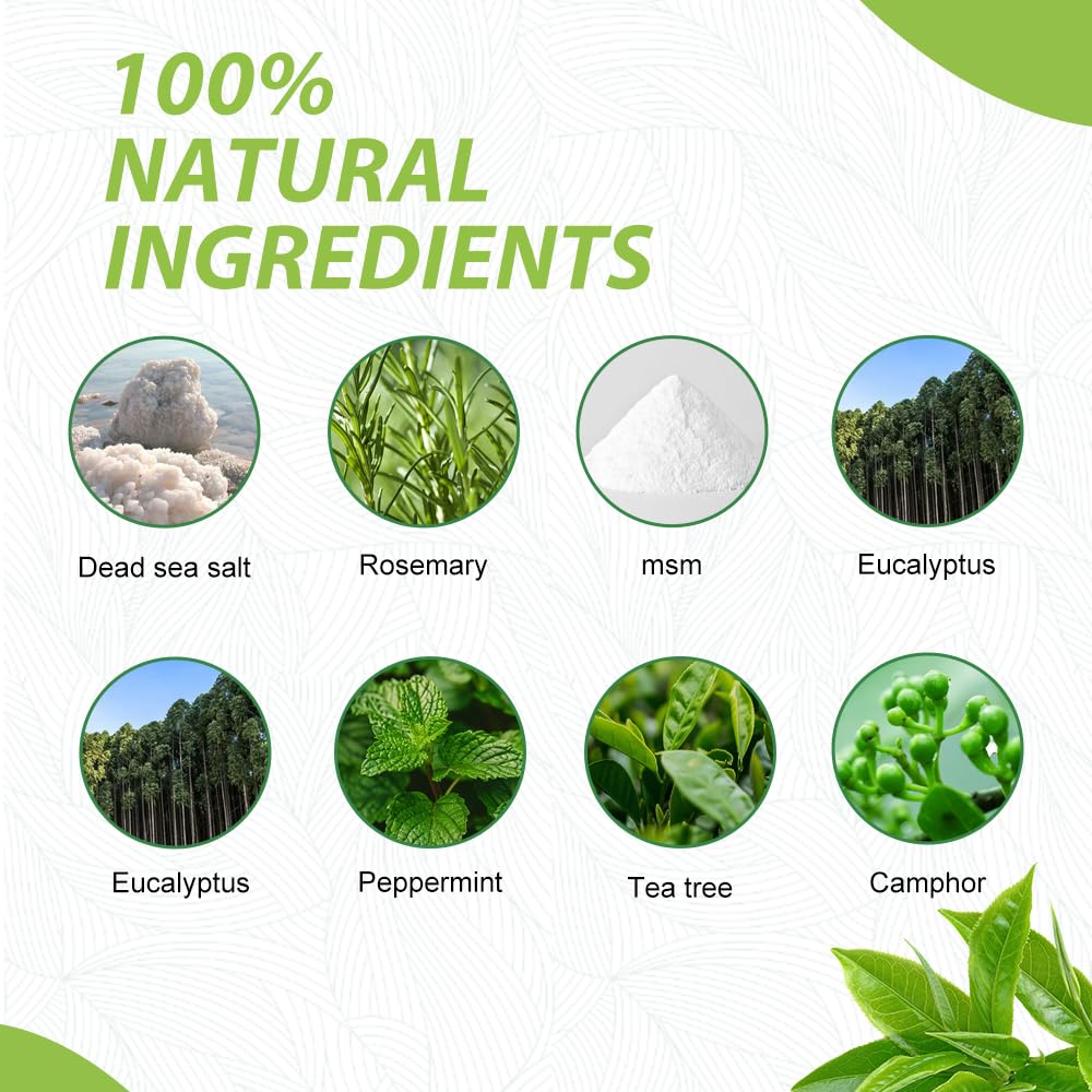 EXTRA STRENGTH Epsom Salt Tea Tree Oil Foot Soak - Foot Spa Pedicure Care for Toenail Athletes Foot, Soothes Sore, Stubborn Scent, Discolored and Ingrown Toenail - Birthday Gift for Mom Dad -16 oz - Image 3