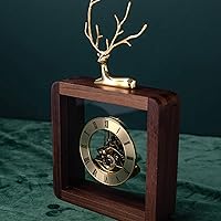 Vista 7 de Reloj de escritorio con números romanos, reloj de escritorio retro para decoración de mesita de noche, reloj de mesa también se puede utilizar como