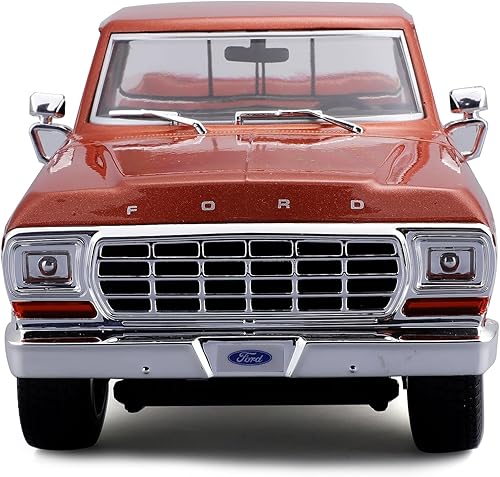 Miniatura 2 de Maisto Modelo a escala 1:18 compatible con Ford Replica modelo miniatura clásico vintage coleccionable F150 Pick-up 1979 (crema)