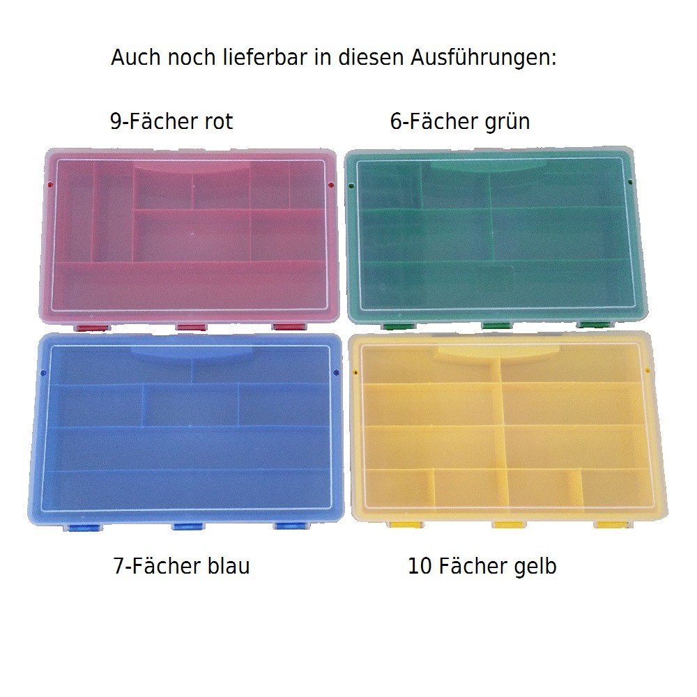 NETPROSHOP Sortimentskasten grün 6 Fächer 275x180x41mm