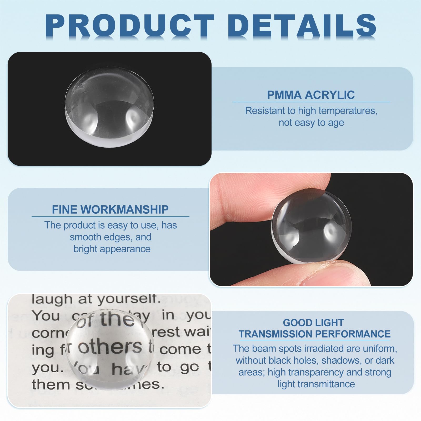 PATIKIL Diameter 18mm Flat Convex Lens - Image 3